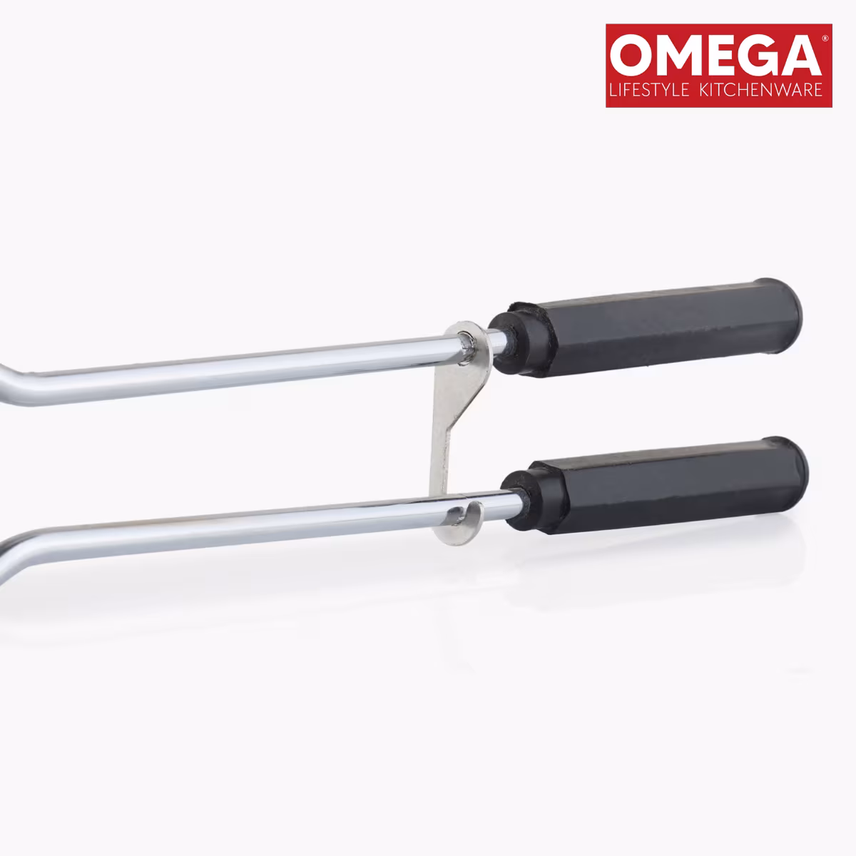 OMEGA Aluminium Non-Stick Sandwich Toaster in Black