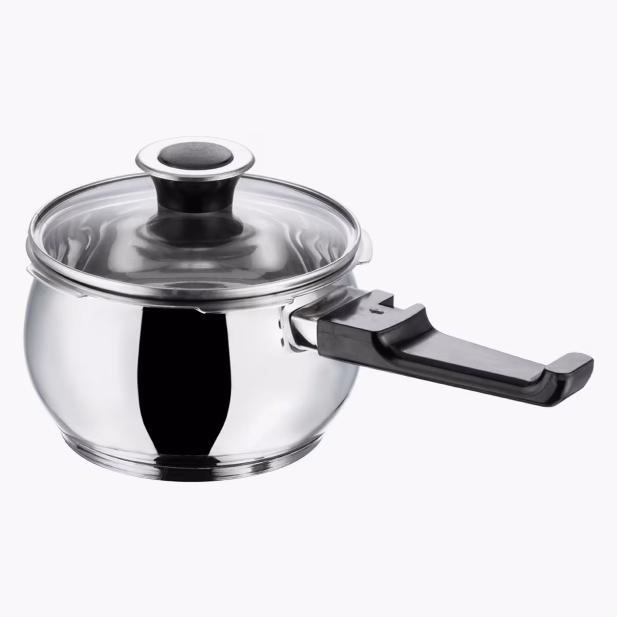 VINOD Splendid Plus 18/8 Stainless Steel Handi Pressure Cooker with Extra Glass Lid - 1.5L in Silver