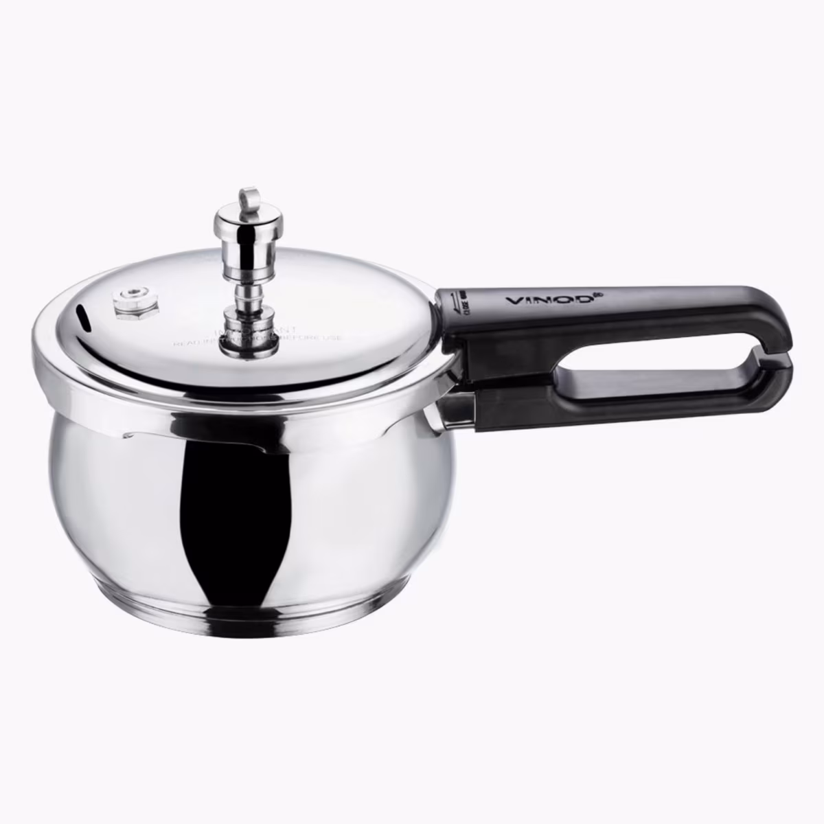 VINOD Splendid Plus 18/8 Stainless Steel Handi Pressure Cooker with Extra Glass Lid - 3.5L in Silver