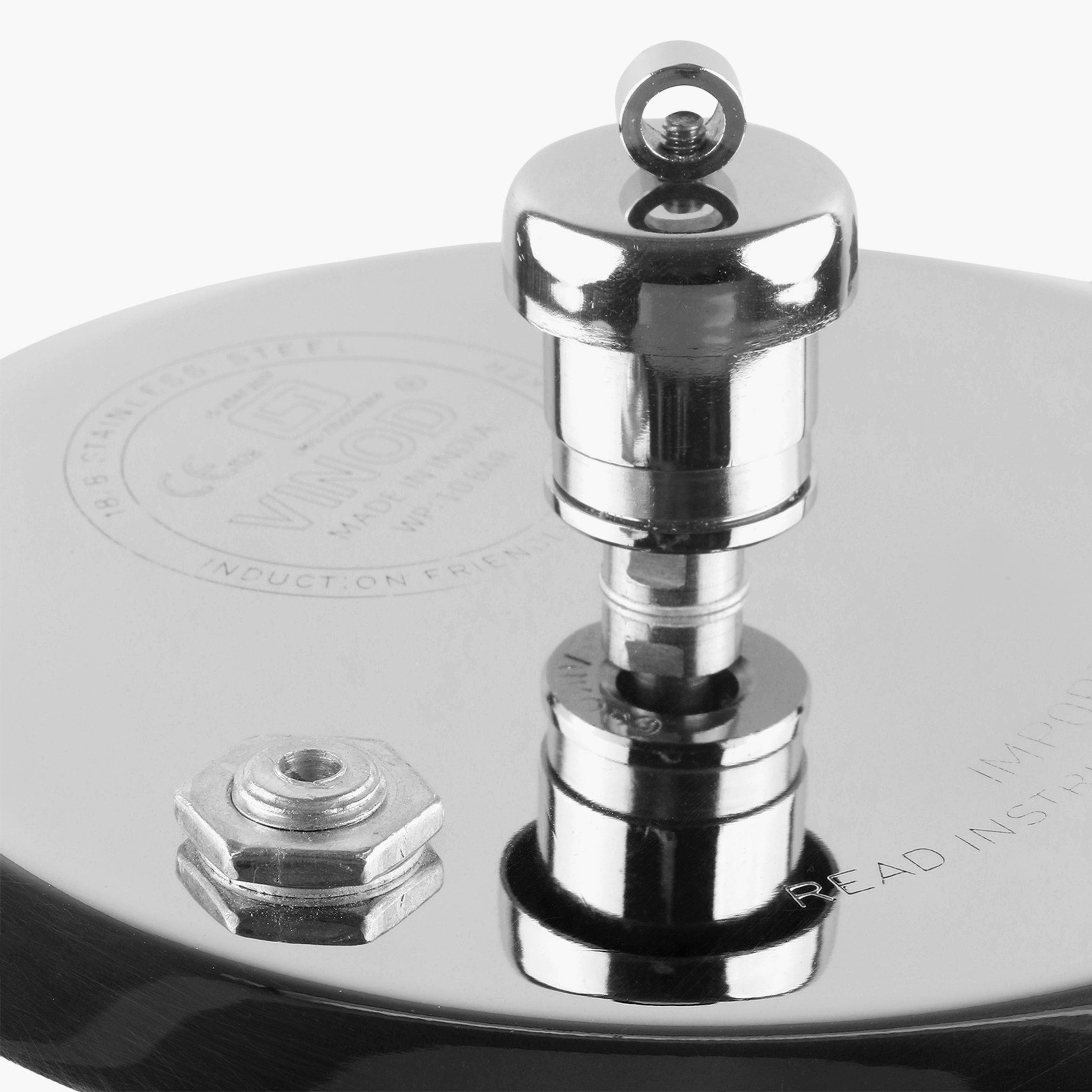 VINOD Senior 18/8 Stainless Steel Pan Pressure Cooker - 4.5L in Silver