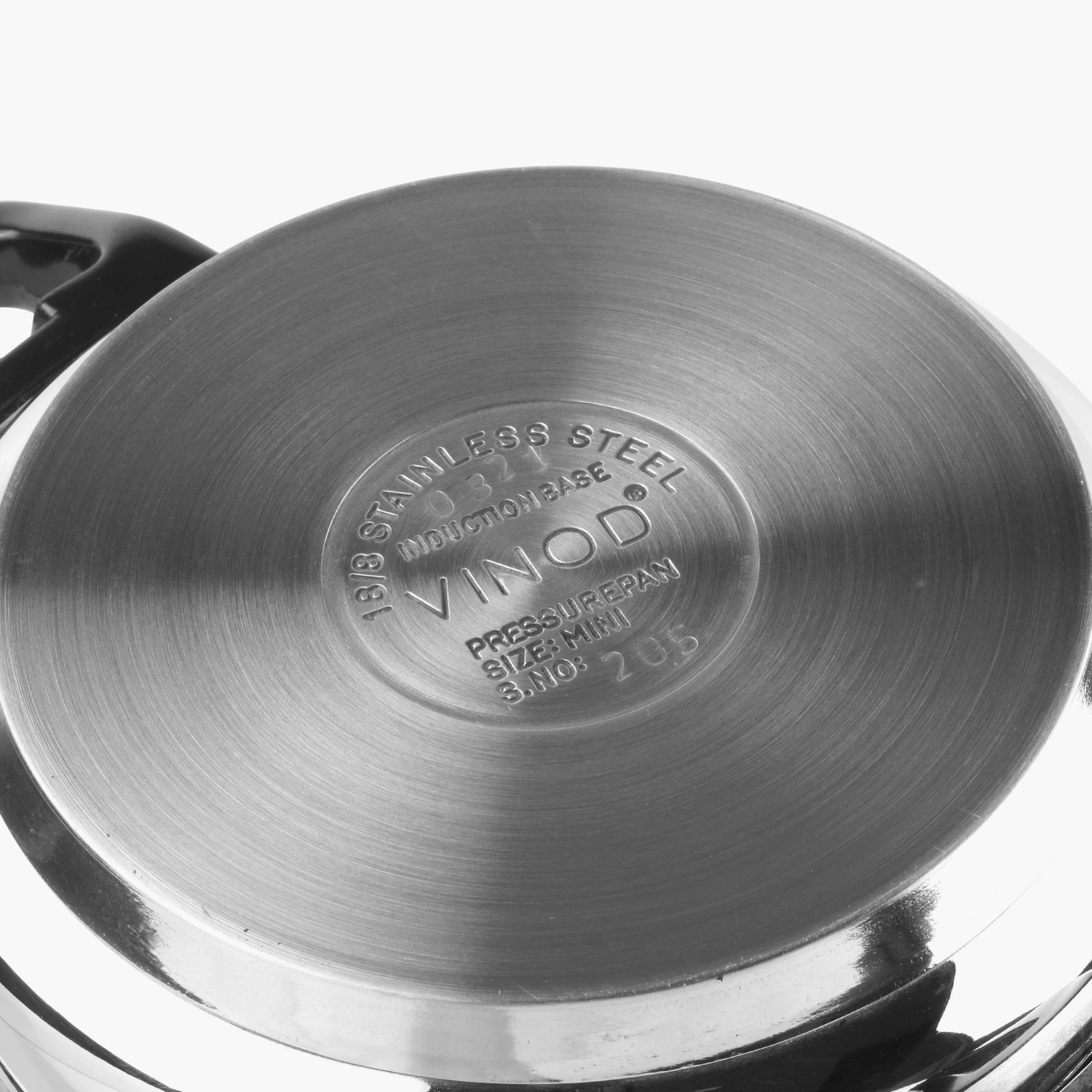 VINOD Senior 18/8 Stainless Steel Pan Pressure Cooker - 4.5L in Silver