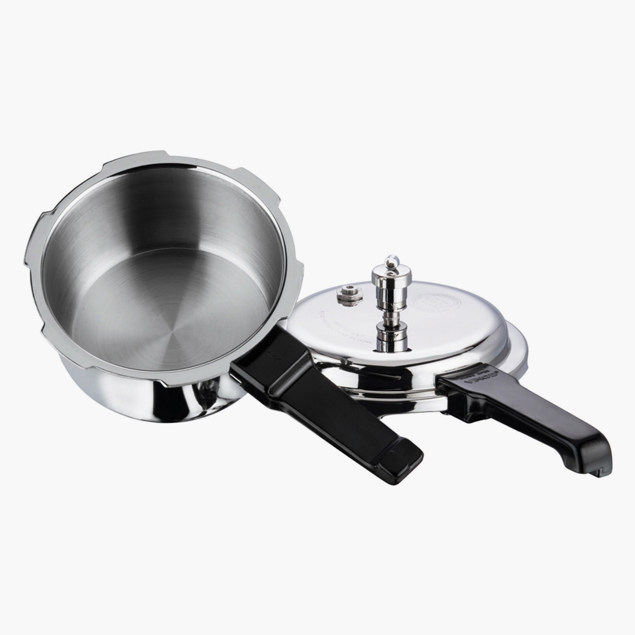 VINOD Platinum Triply Stainless Steel Pressure Cooker - 3L in Silver