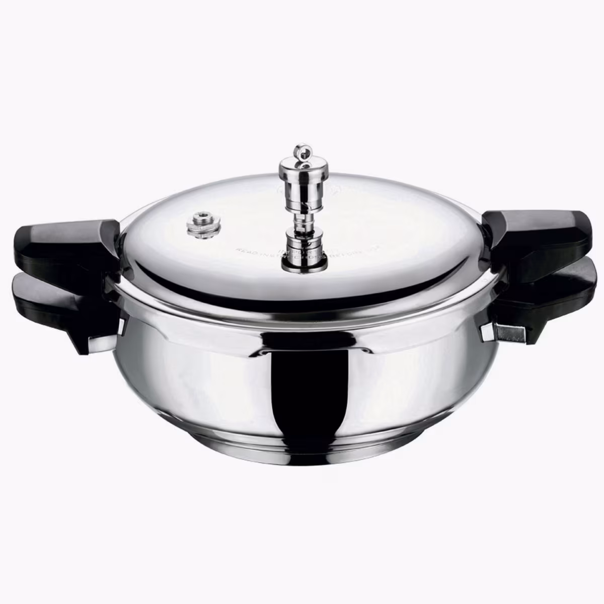 VINOD Magic 18/8 Stainless Steel Pressure Cooker with 3 Lids - 3.5L in Silver
