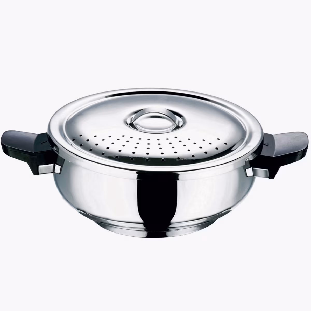 VINOD Magic 18/8 Stainless Steel Pressure Cooker with 3 Lids - 3.5L in Silver