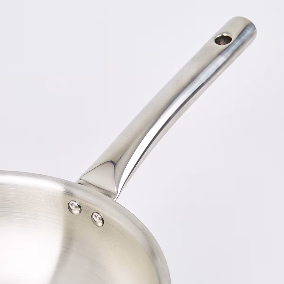 Valeria Carin Stainless Steel Induction Compatible Wok - 3.8L in Silver