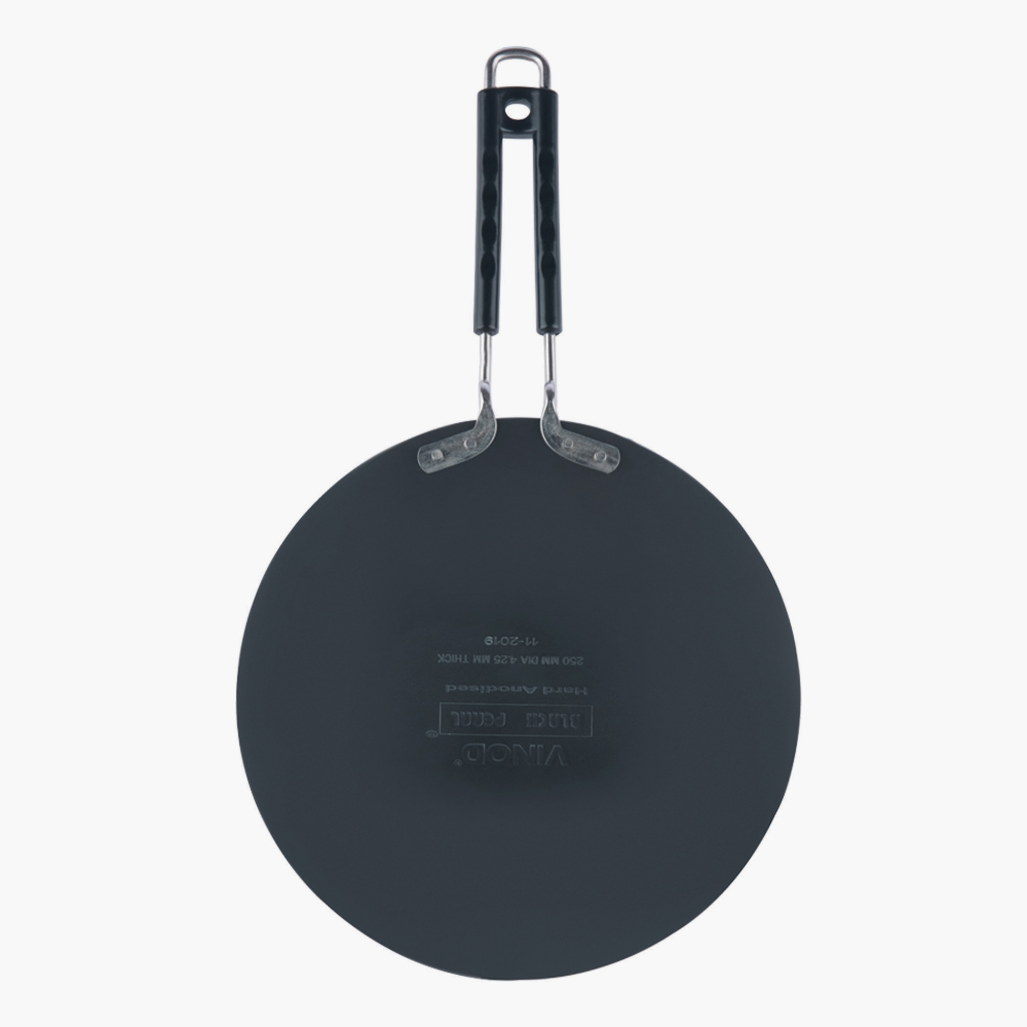 VINOD Aluminium Hard Anodized Roti Tawa - 25cm in Black
