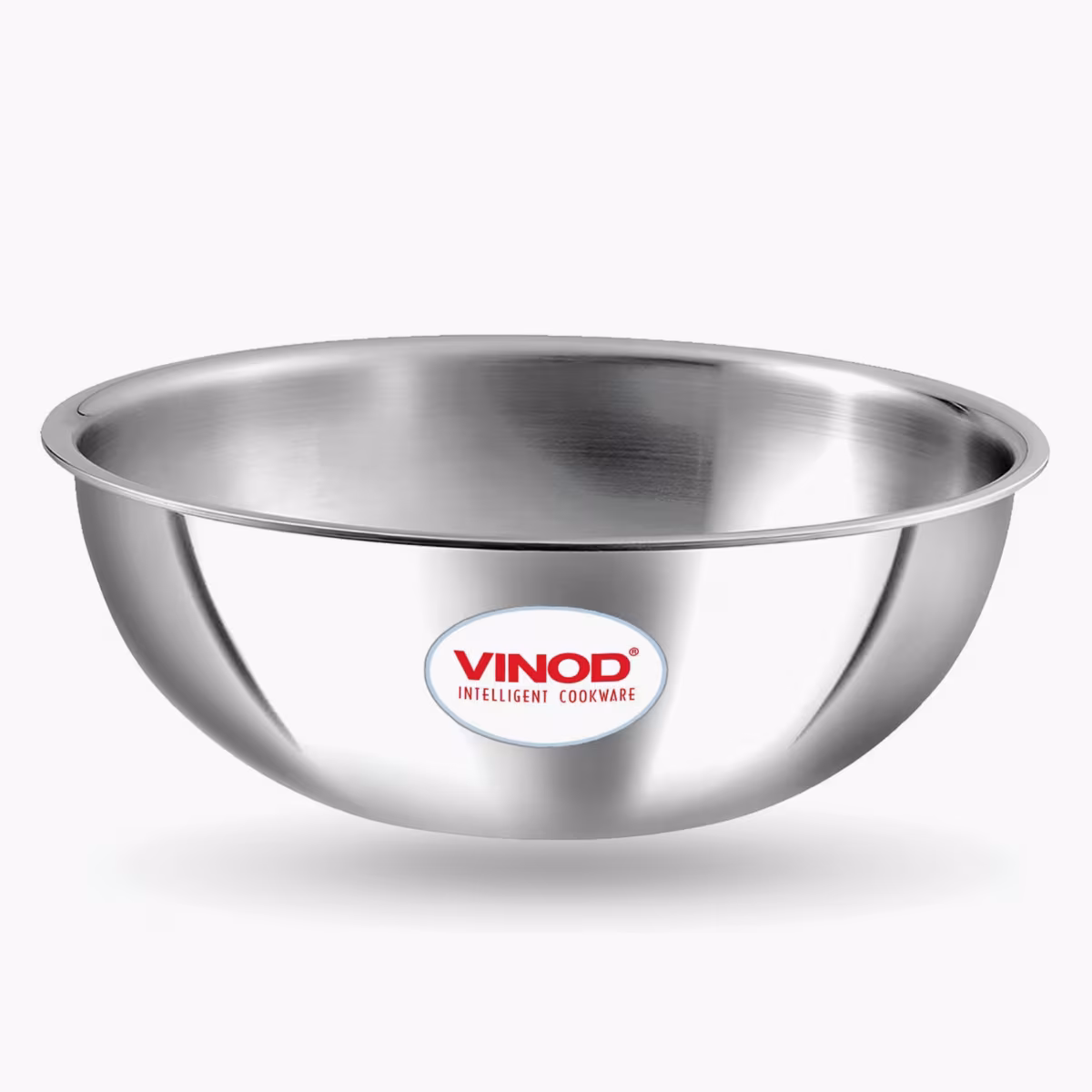 VINOD Platinum Triply Stainless Steel Deep Tasla - 22cm, 2.4L in Silver