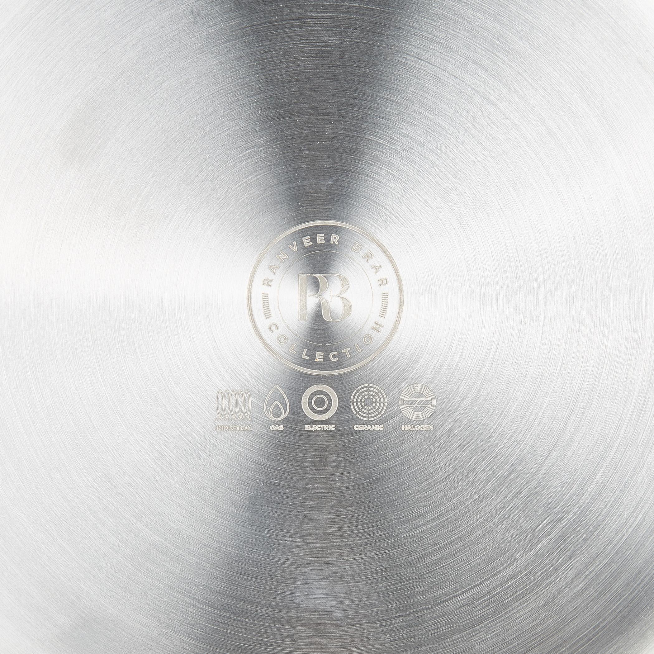 Valeria Carin Stainless Steel Induction Compatible Tope with Lid - 5L in Silver