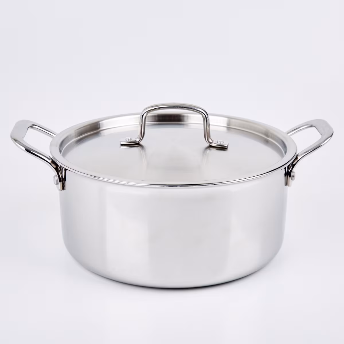 Valeria Carin Stainless Steel Induction Compatible Induction Compatible Casserole with Lid - 5.6L in Silver