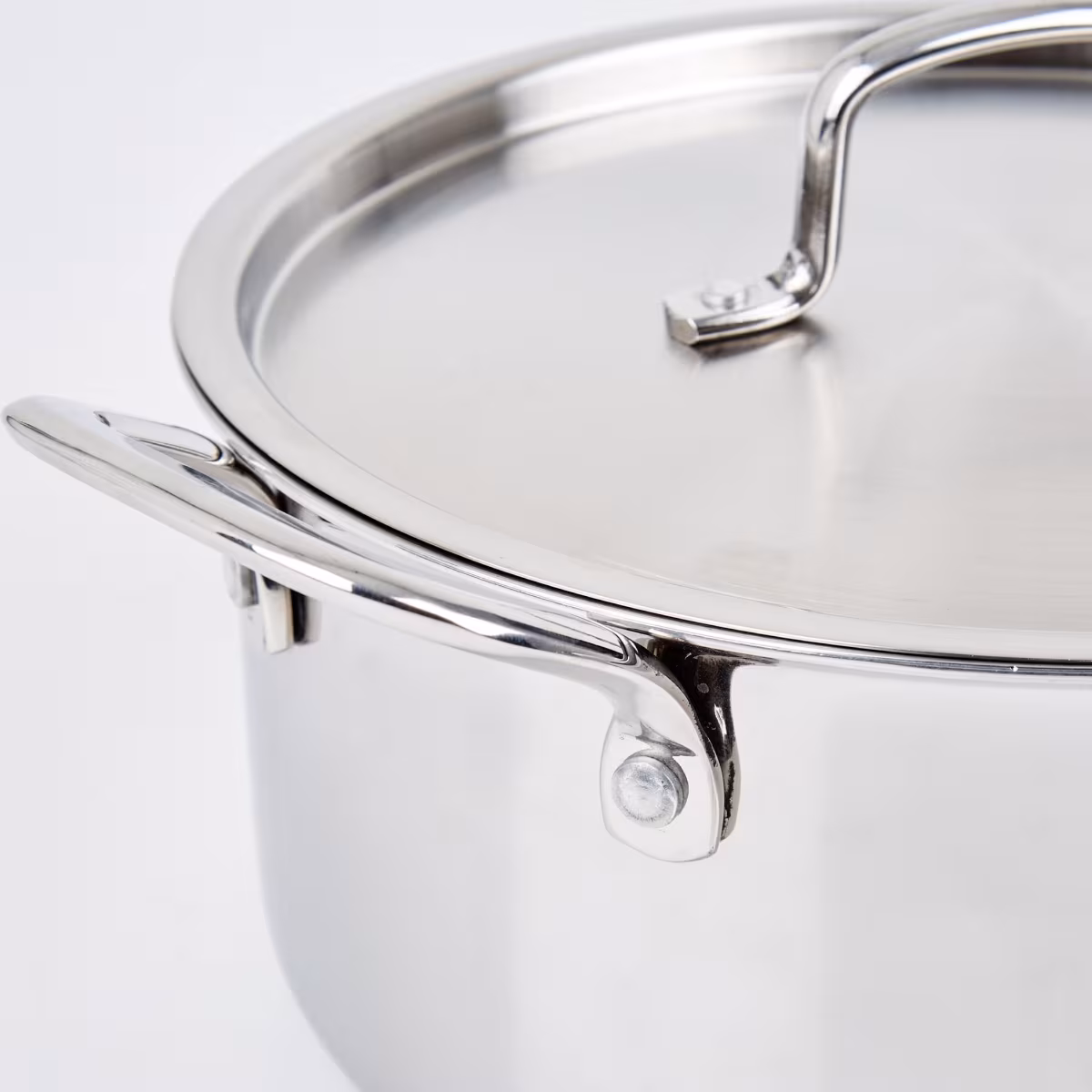 Valeria Carin Stainless Steel Induction Compatible Induction Compatible Casserole with Lid - 5.6L in Silver