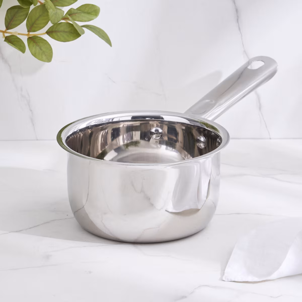 Adalyn Grit Stainless Steel Induction Compatible Milk Pan - 800ml in Silver