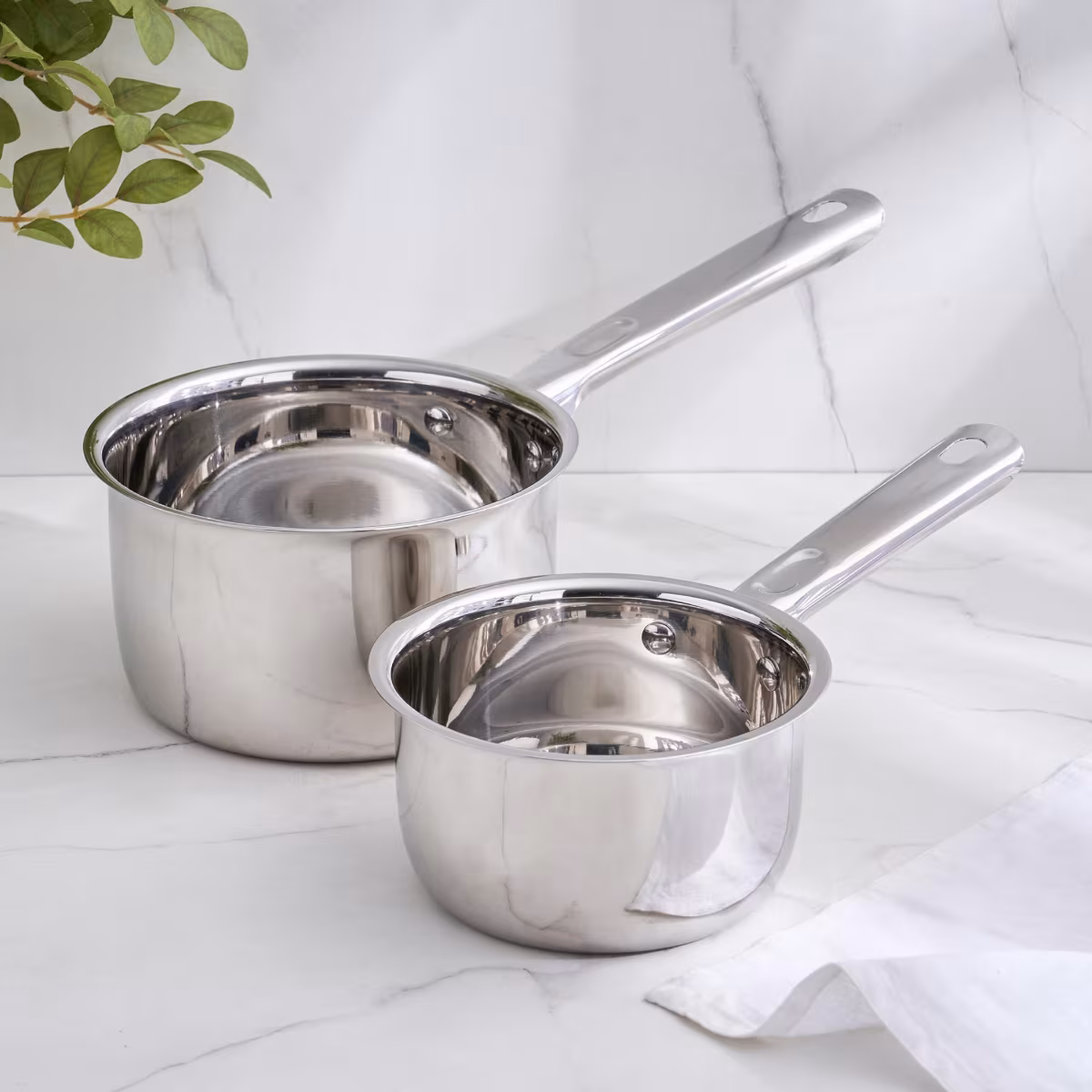 Adalyn Grit Stainless Steel Induction Compatible Milk Pan - 800ml in Silver