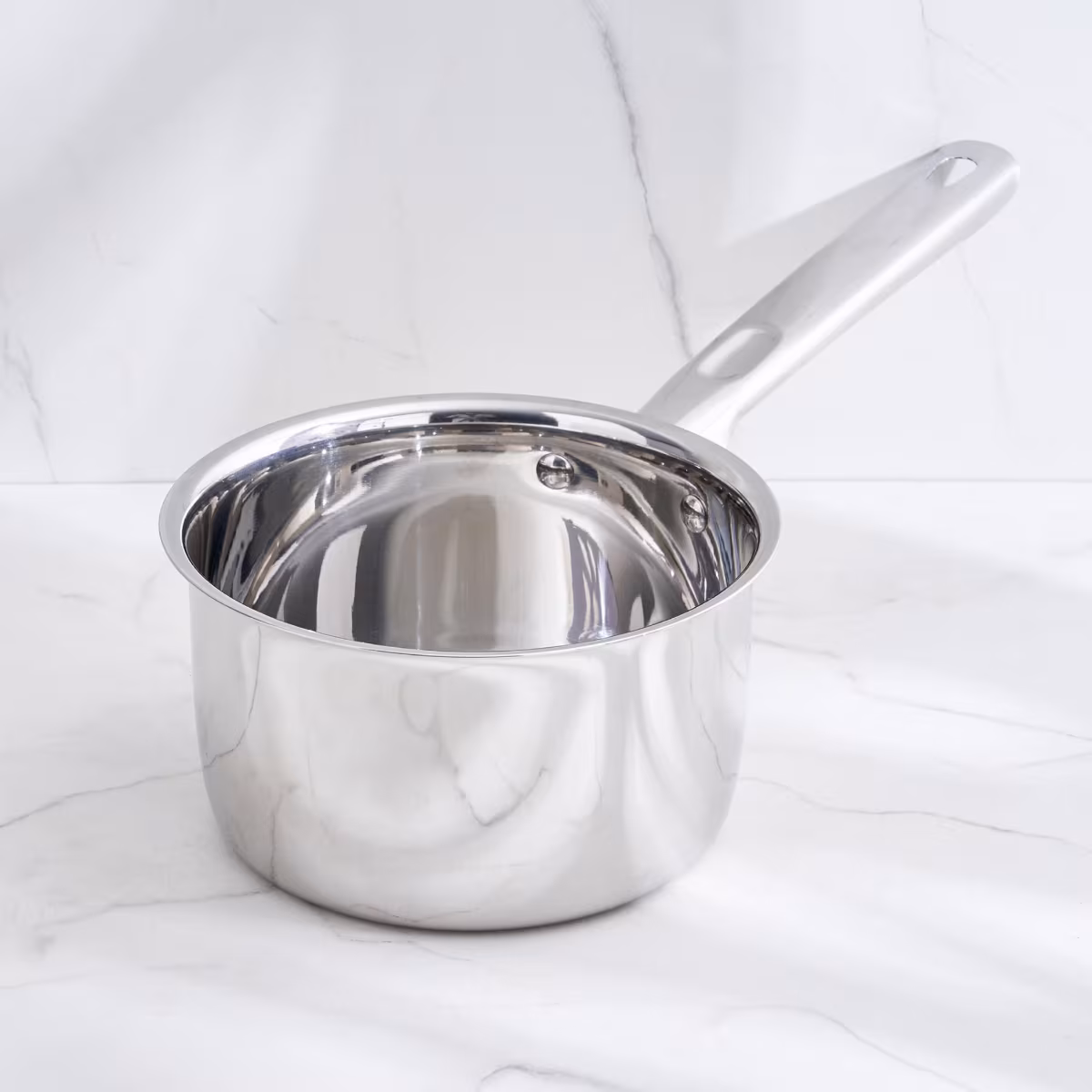 Adalyn Grit Stainless Steel Induction Compatible Milk Pan - 1.5L in Silver