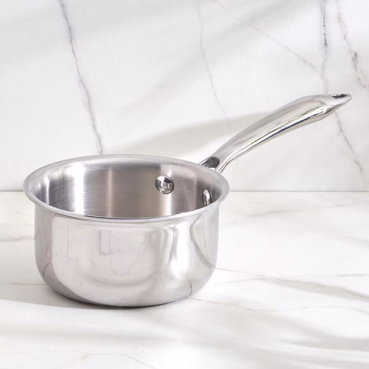 Valeria Carin Stainless Steel Induction Compatible Milk Pan - 12cm in Silver