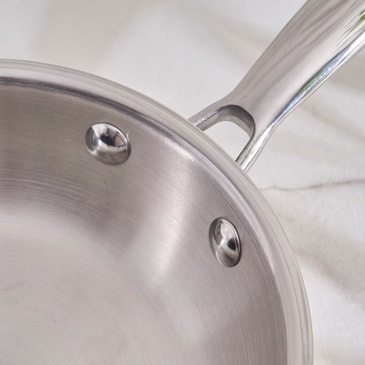 Valeria Carin Tri-Ply Stainless Steel Induction Compatible Frying Pan - 33cm in Silver
