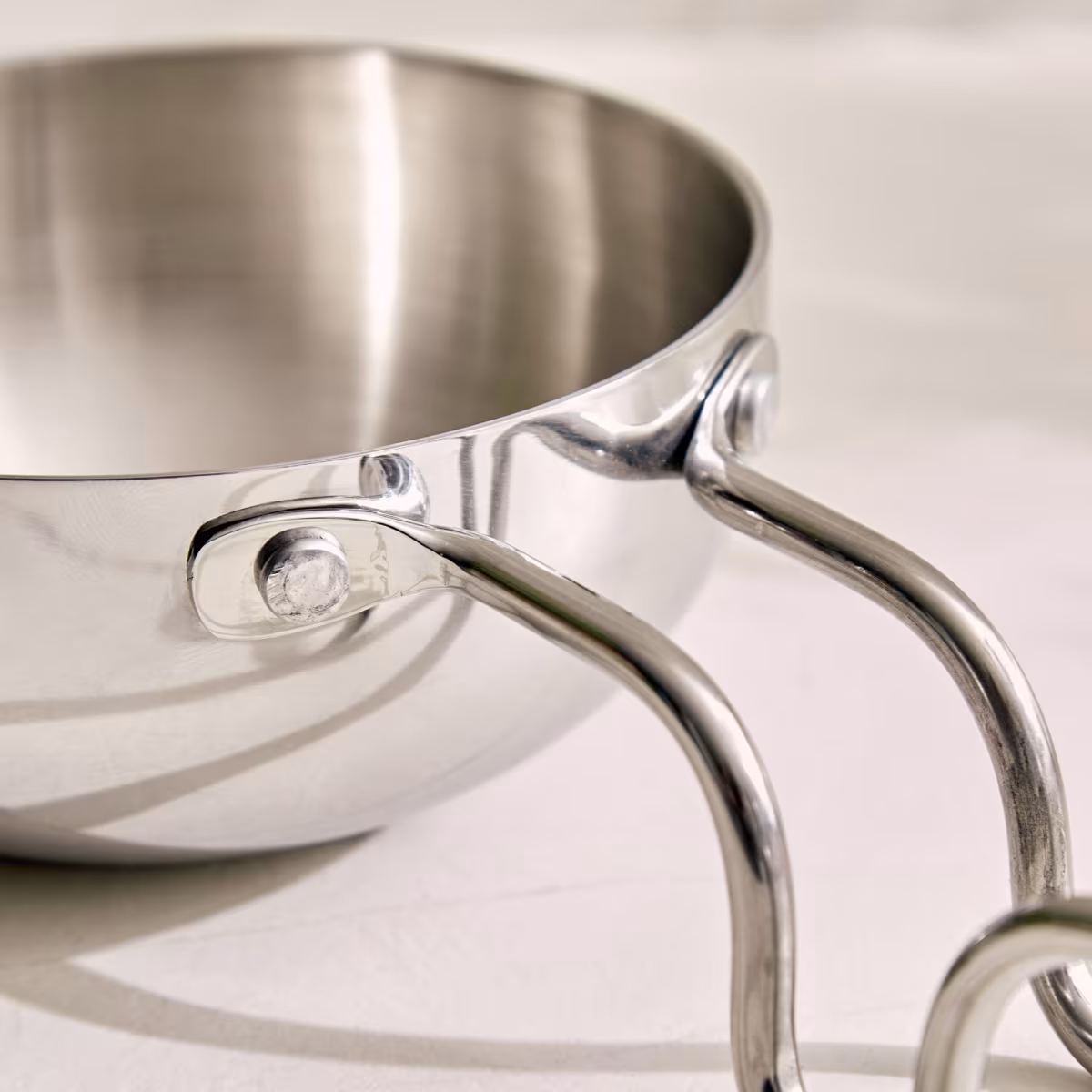 Valeria Carin Tri-Ply Stainless Steel Induction Compatible Tadka Pan - 12cm in Silver