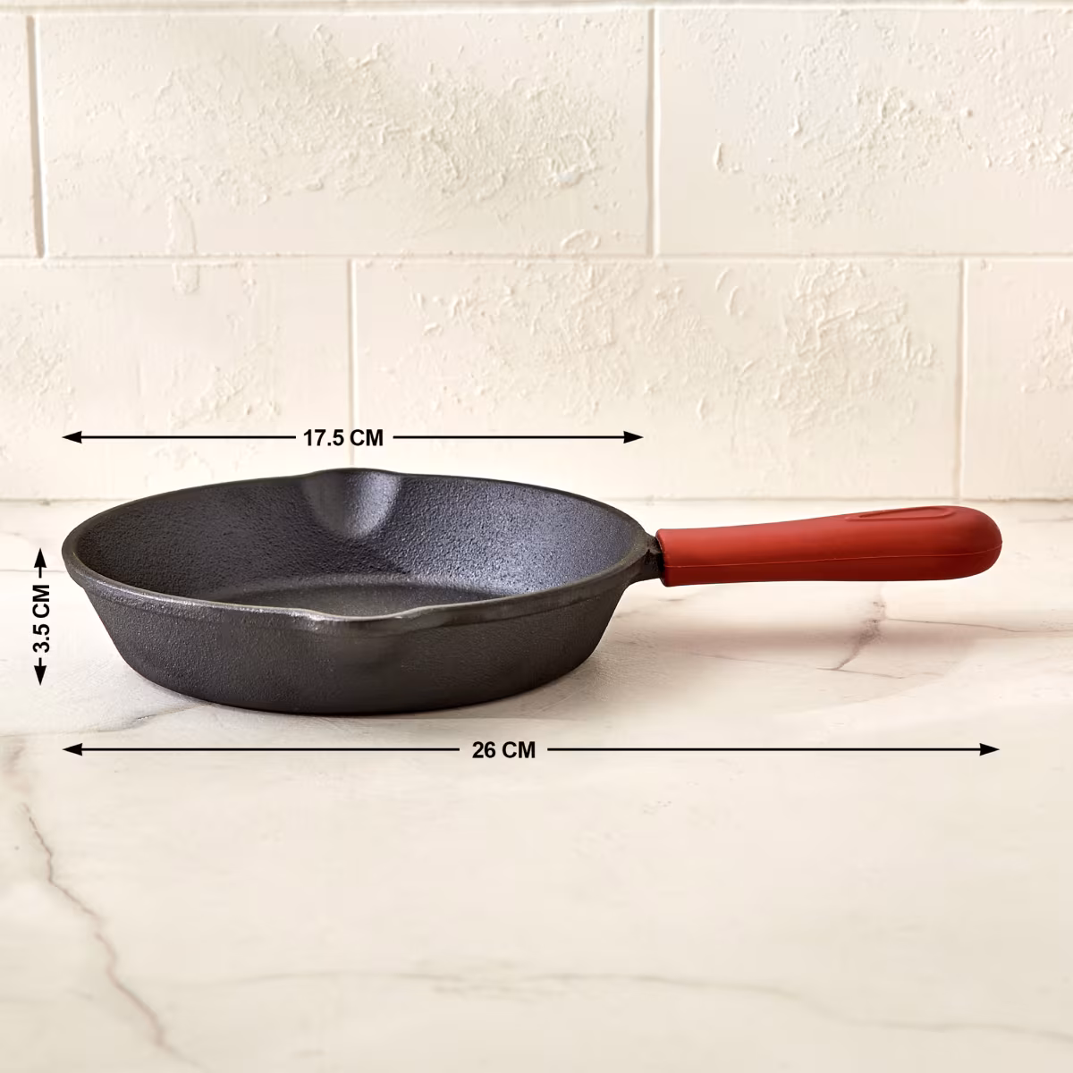Terra Tales Sally Cast Iron Mini Fry Pan - 17.5cm in Black