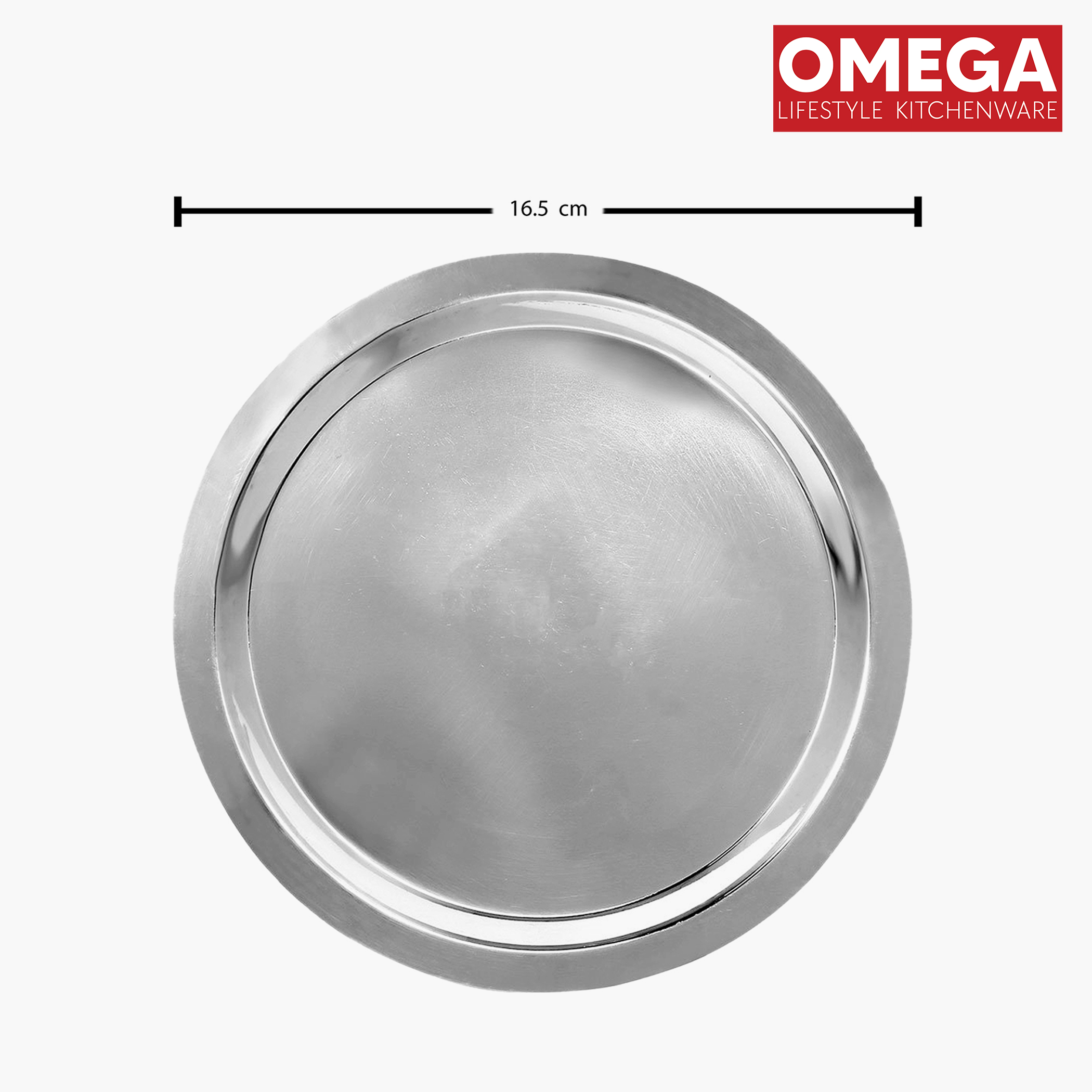 OMEGA Set of 3 Stainless Steel Copper Bottom Topes with Lids in Silver
