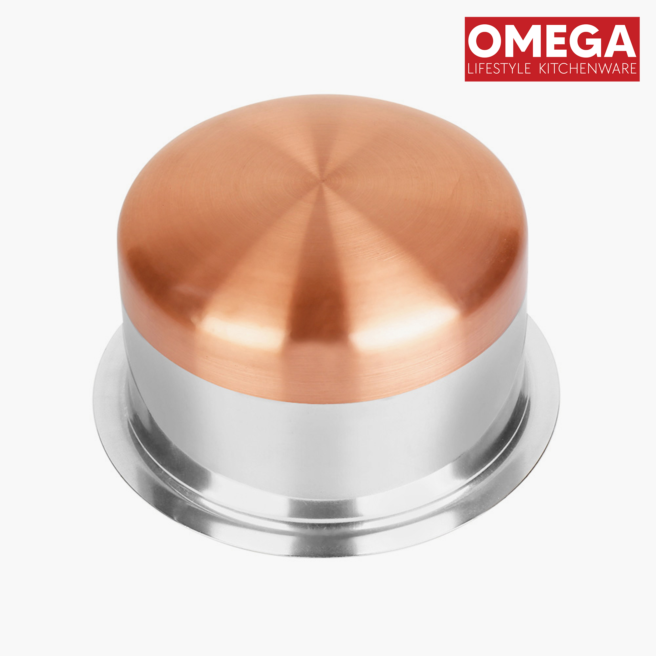 OMEGA Stainless Steel Copper Bottom Tope - 1.5L in Silver