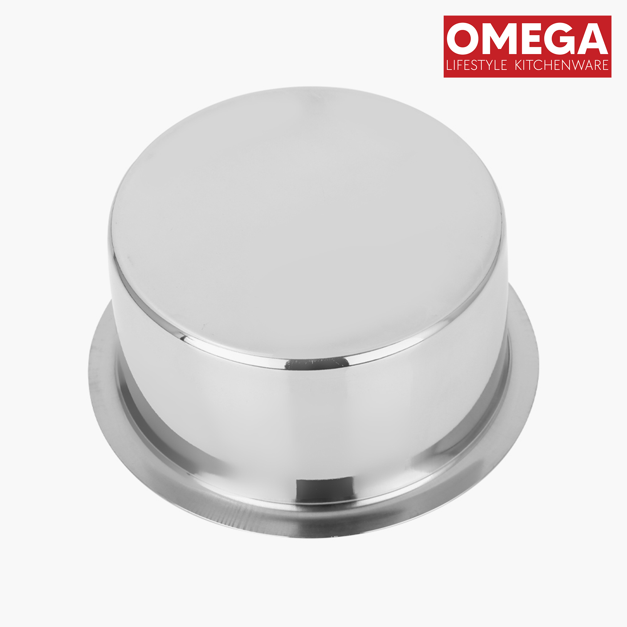 OMEGA 3Pcs Stainless Steel Flat Bottom Cookware Set in Silver