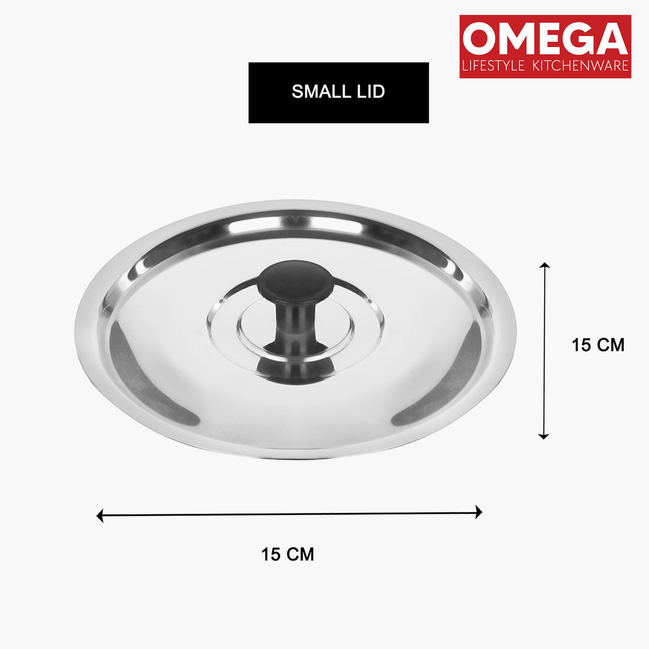 OMEGA Deluxe 6Pcs Stainless Steel Copper Bottom Cookware Set in Silver