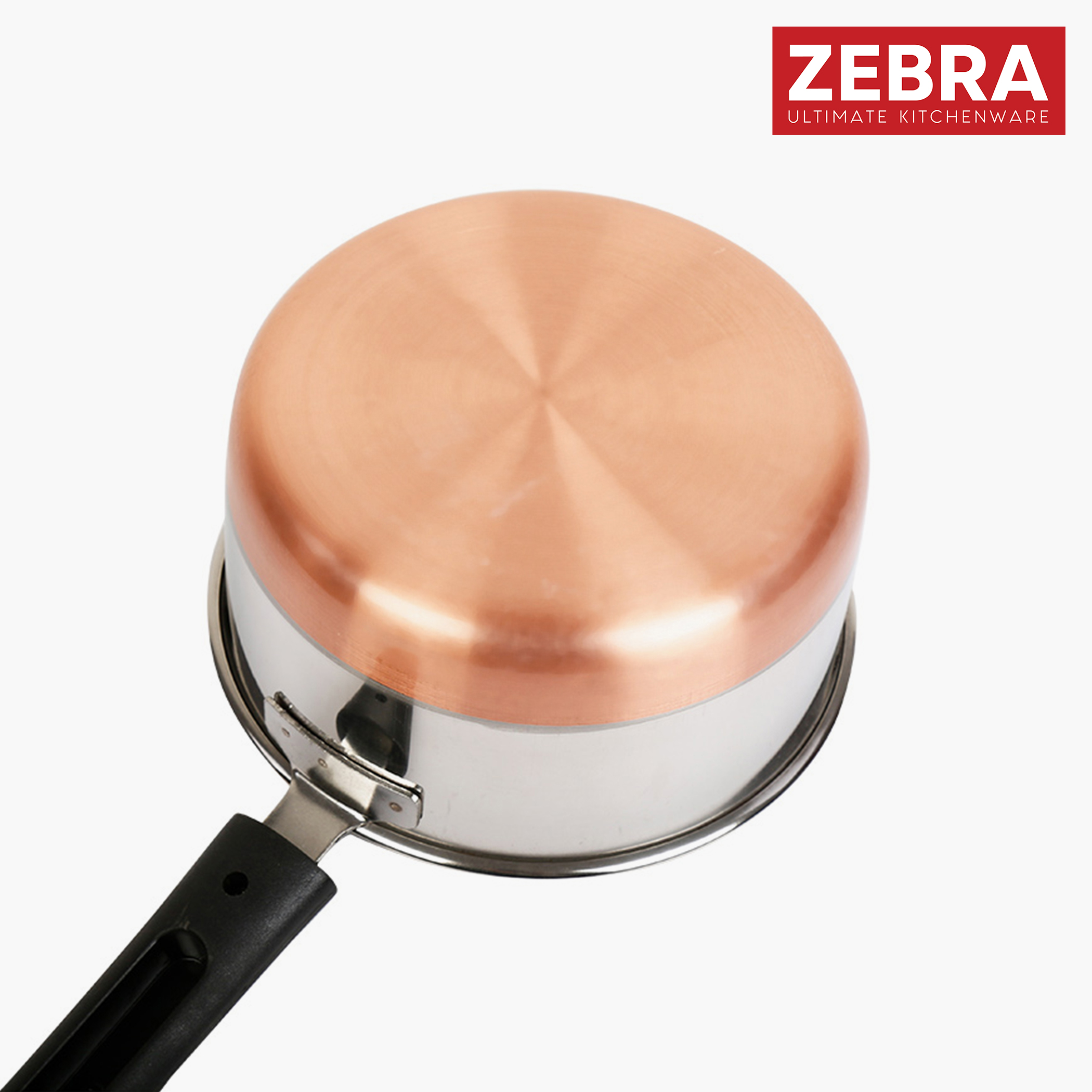 ZEBRA Stainless Steel Copper Bottom Sauce Pan - 1.2L in Silver