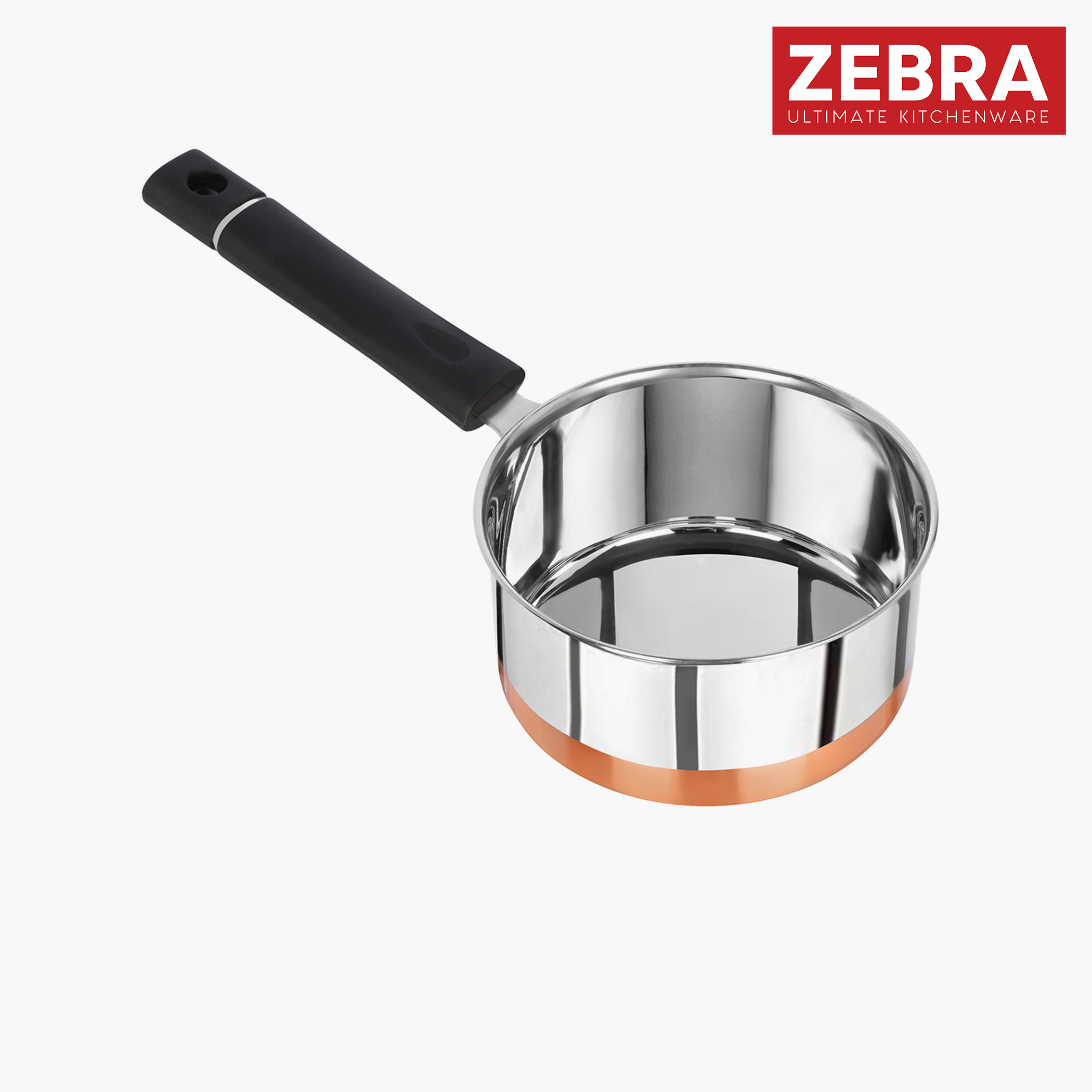 ZEBRA Stainless Steel Copper Bottom Sauce Pan - 1.6L in Silver