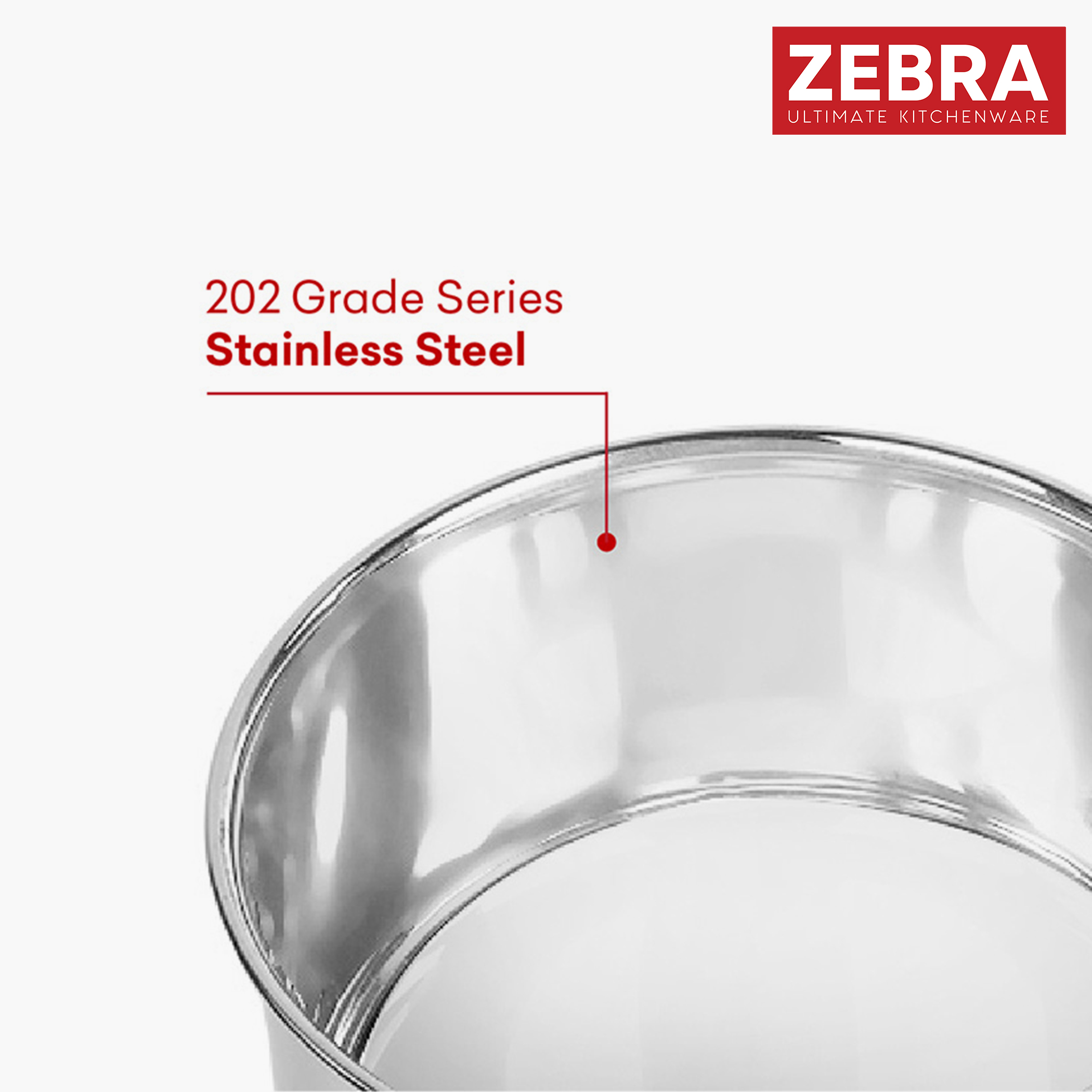 ZEBRA Stainless Steel Copper Bottom Sauce Pan - 1.6L in Silver