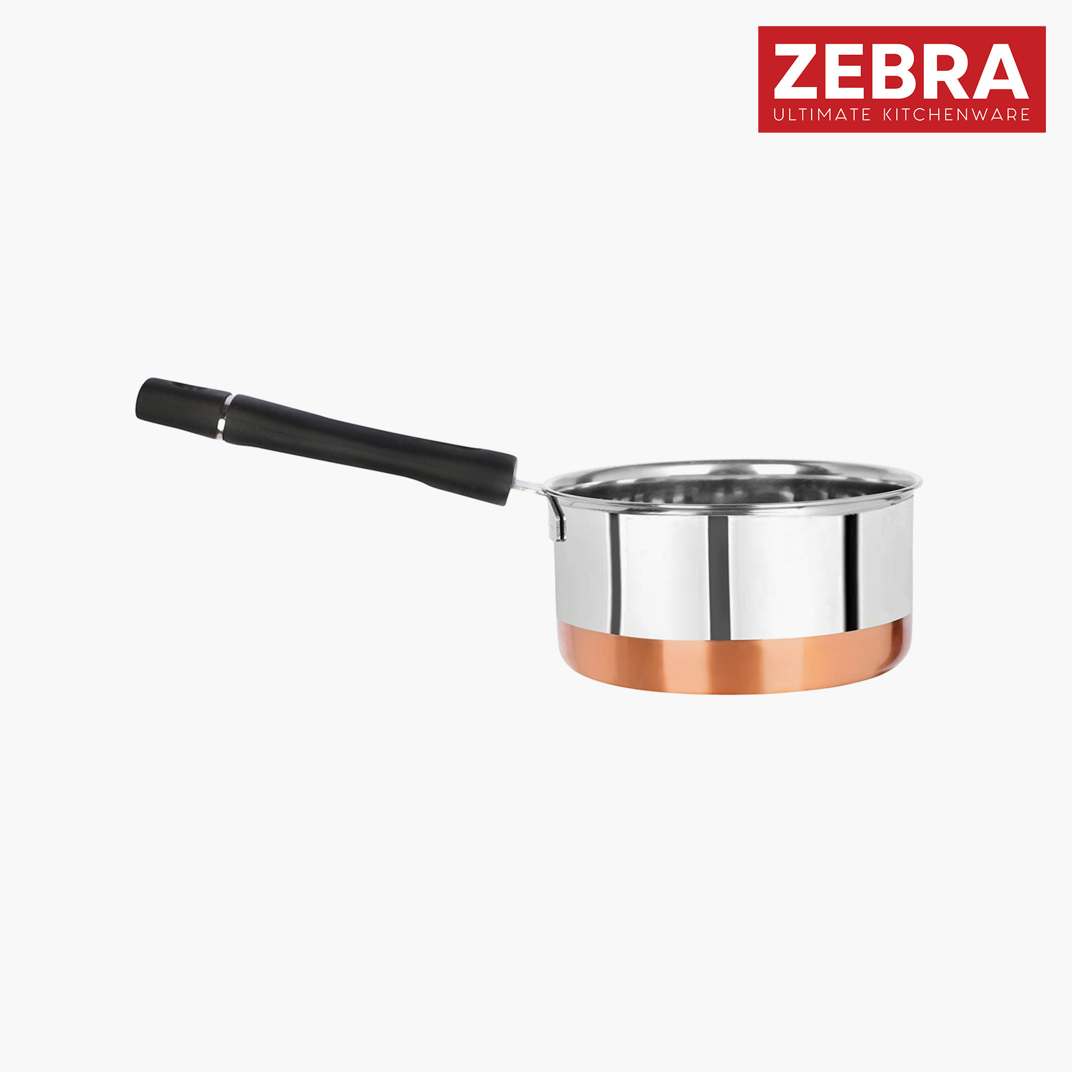 ZEBRA Stainless Steel Copper Bottom Saucepan - 2L in Silver