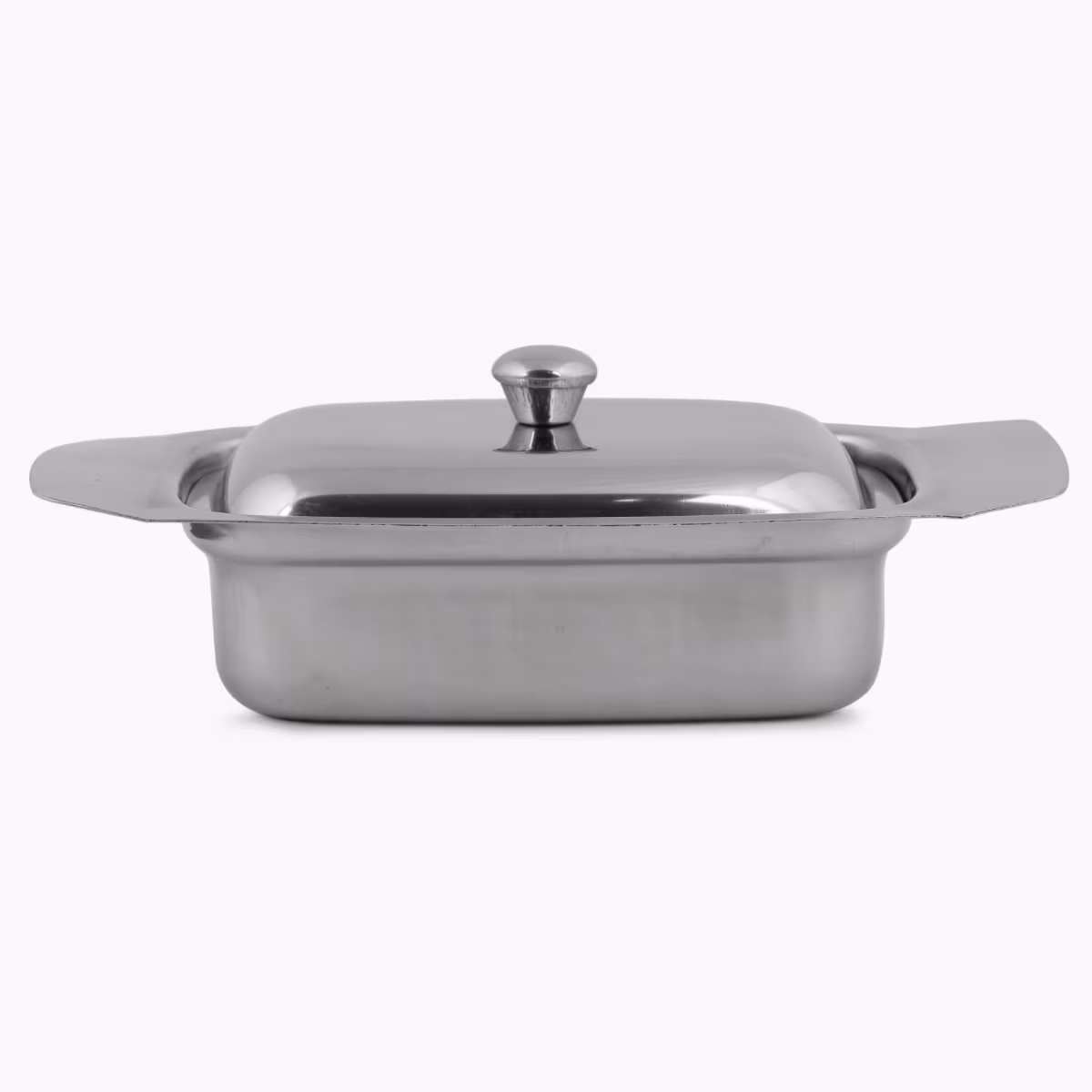 Glovia Stainless Steel Butter Dish in Silver