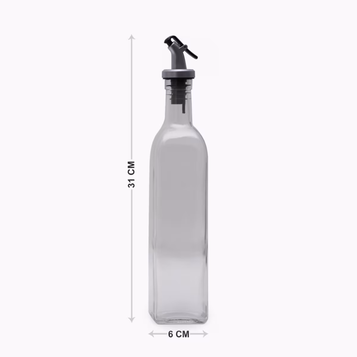 Pamolive Glass Oil Bottle with Stopper - 500ml in Transparent