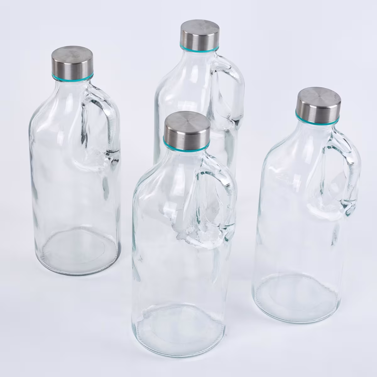 Marley Orlanto Set of 4 Glass Bottles - 1L in Transparent