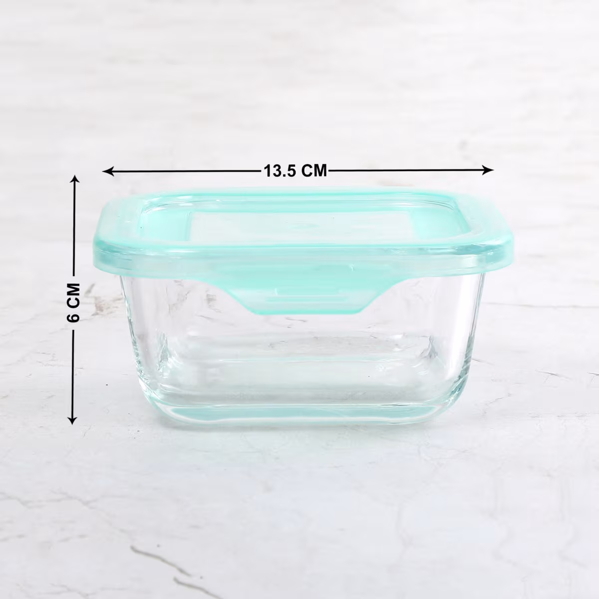 Corsica Palestine Set of 3 Glass Storage Containers - 320ml in Transparent