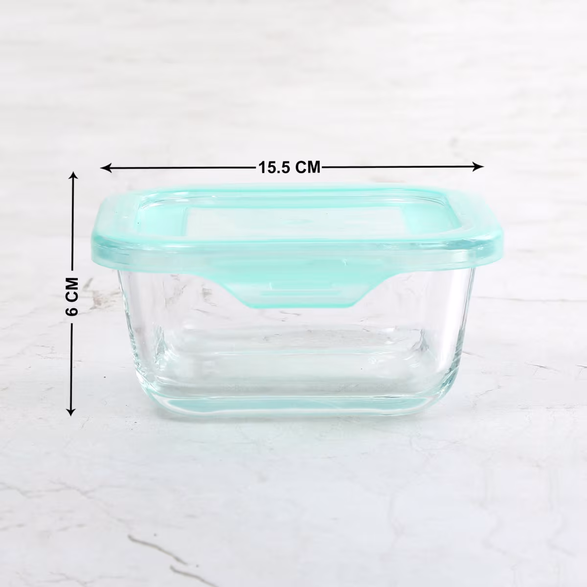 Corsica Palestine Set of 3 Glass Storage Containers - 320ml in Transparent