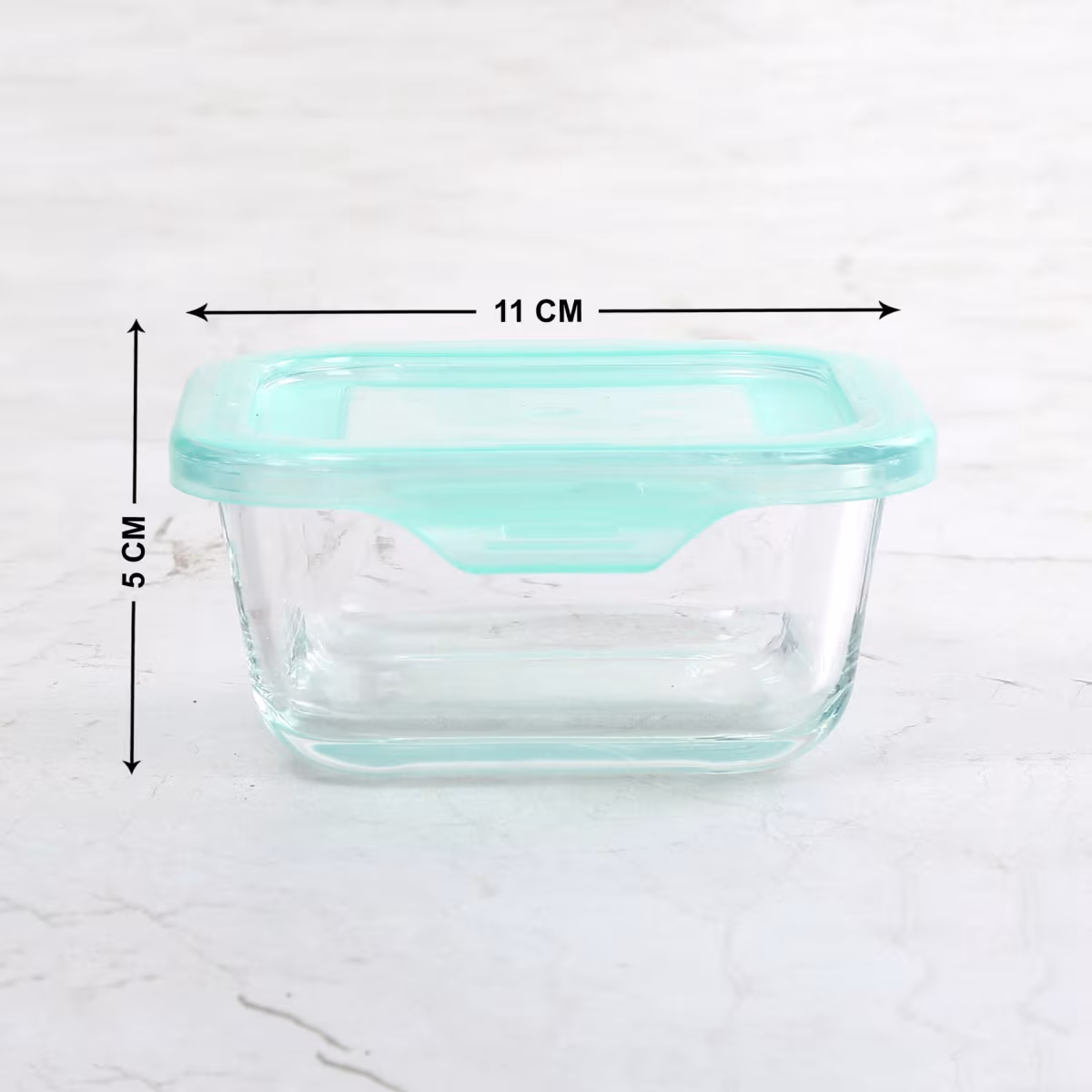 Corsica Palestine Set of 3 Glass Storage Containers - 320ml in Transparent