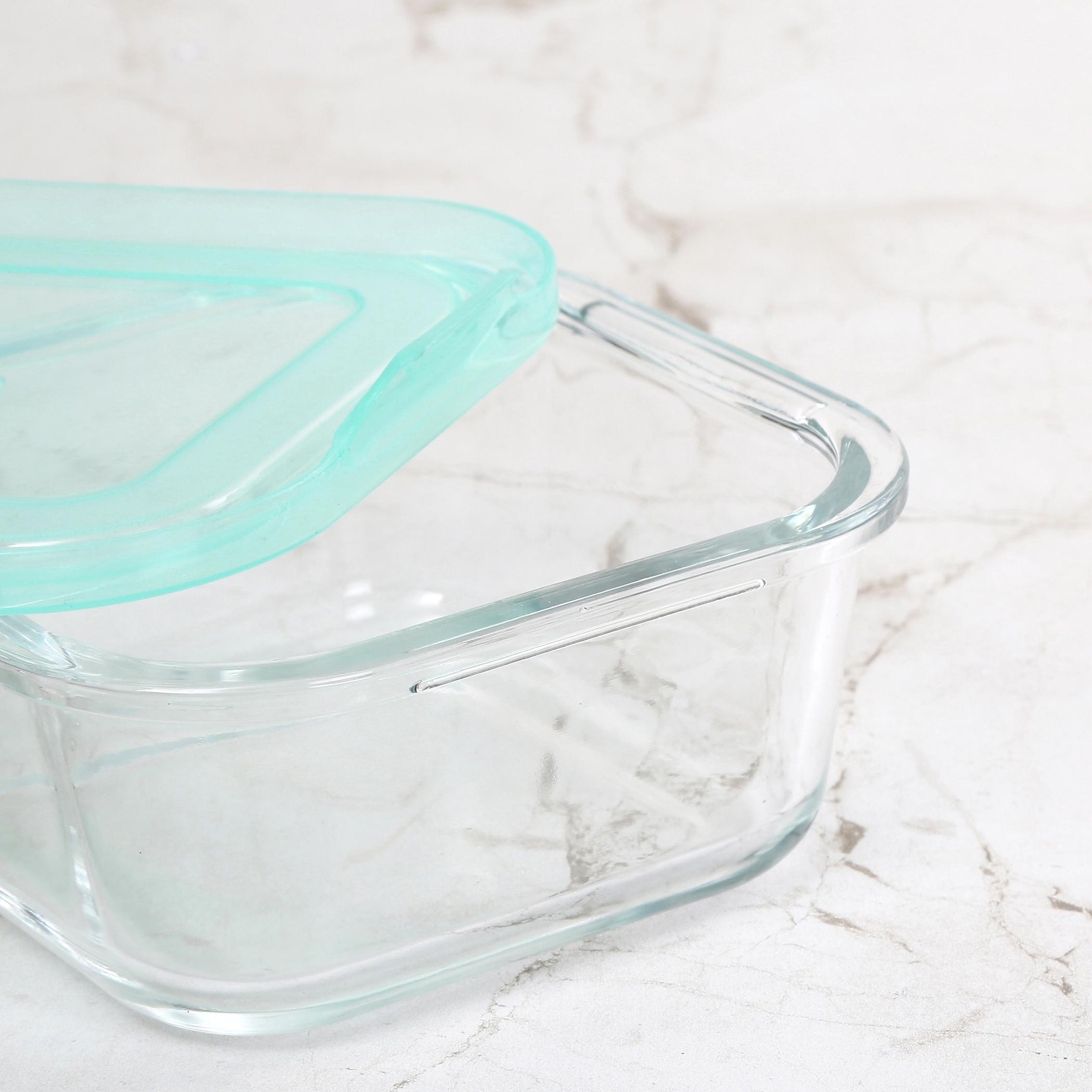 Corsica Palestine Set of 3 Glass Storage Containers - 320ml in Transparent