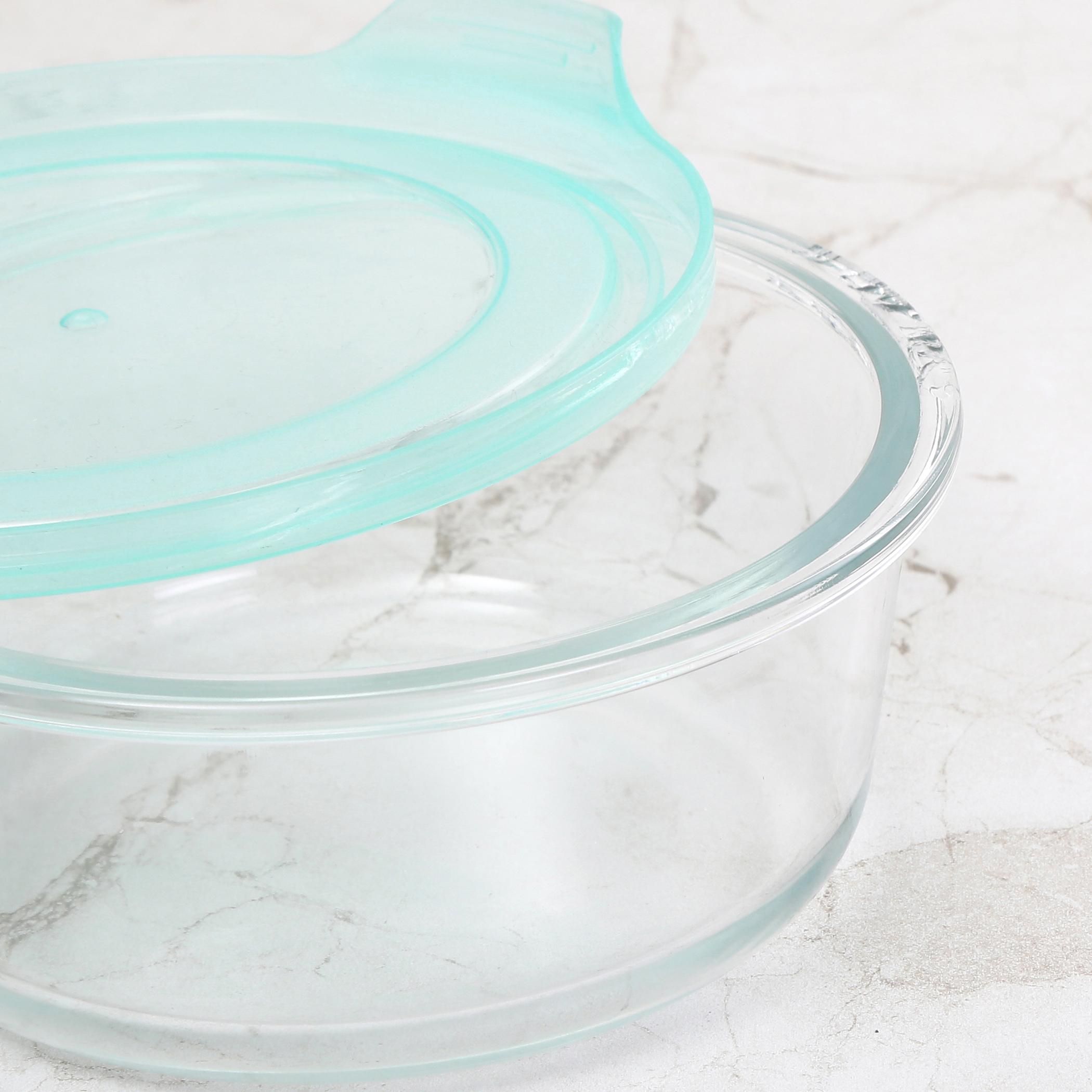 Corsica Palestine Set of 3 Glass Food Storage Containers in Transparent