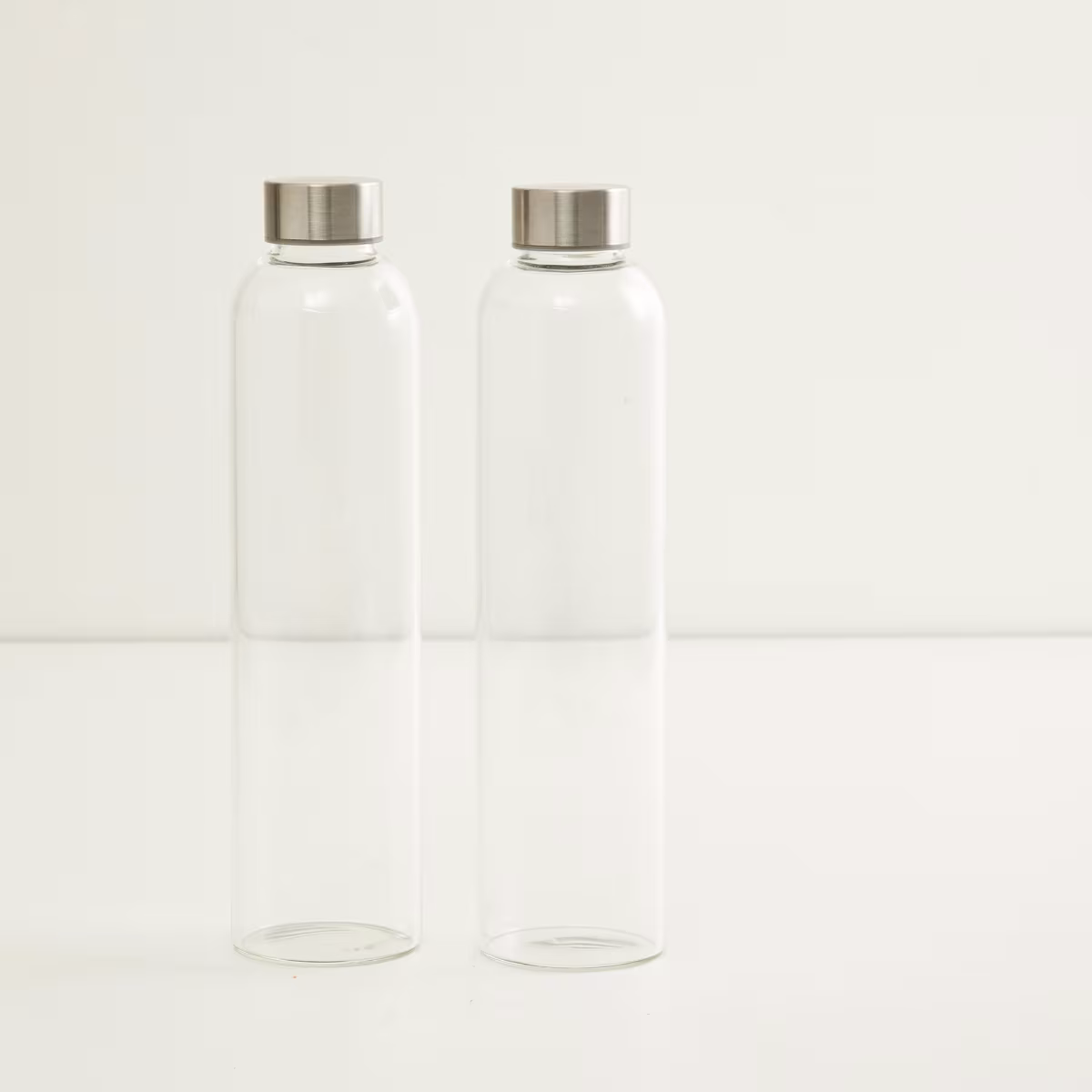 Victory Set of 2 Borosilicate Water Bottles - 800ml in Transparent
