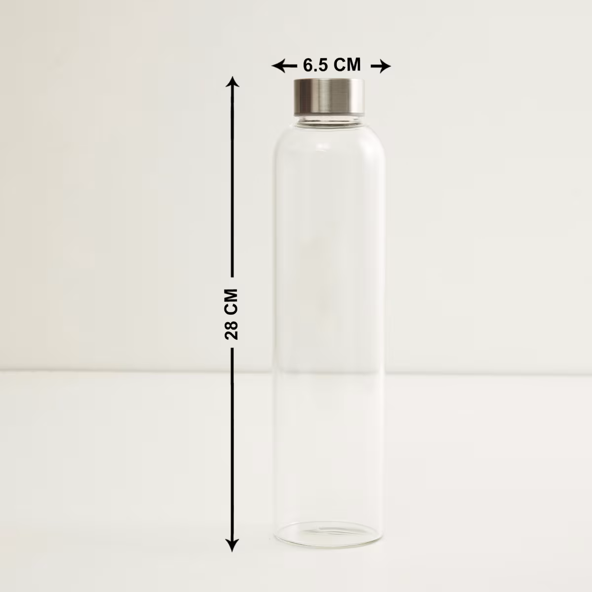 Victory Set of 2 Borosilicate Water Bottles - 800ml in Transparent
