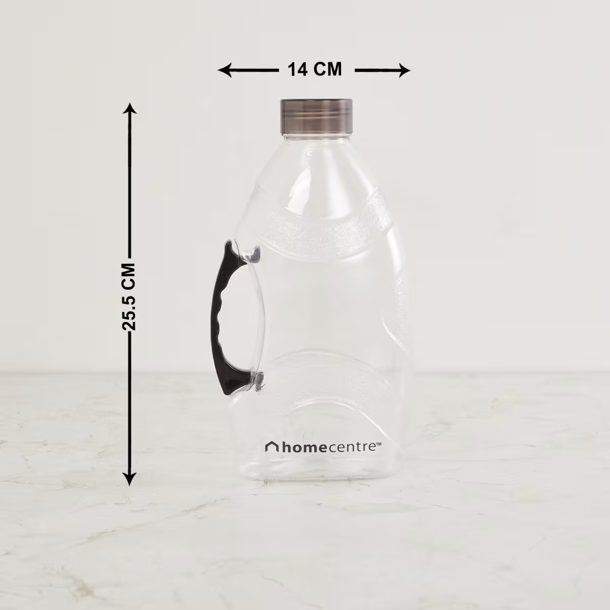 Corsica Set of 2 Polypropylene Water Bottles - 1.3L in Black