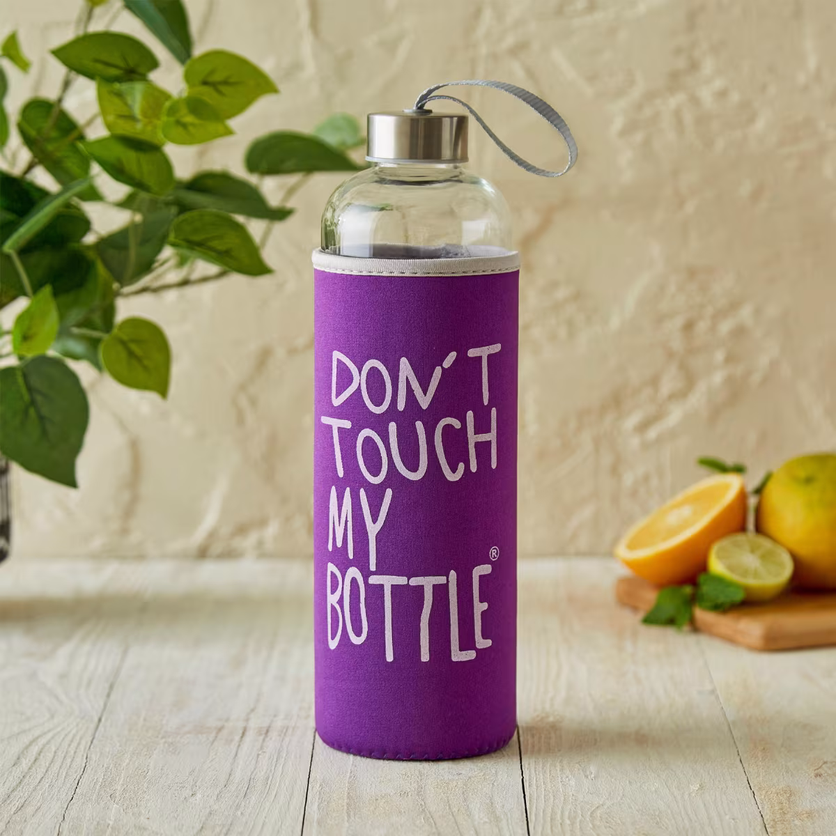 Corsica Essentials Glass Bottle with Cover - 1L in Transparent