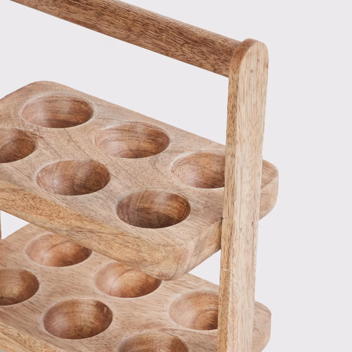 Mirage Wood 2-Tier Egg Tray in Brown