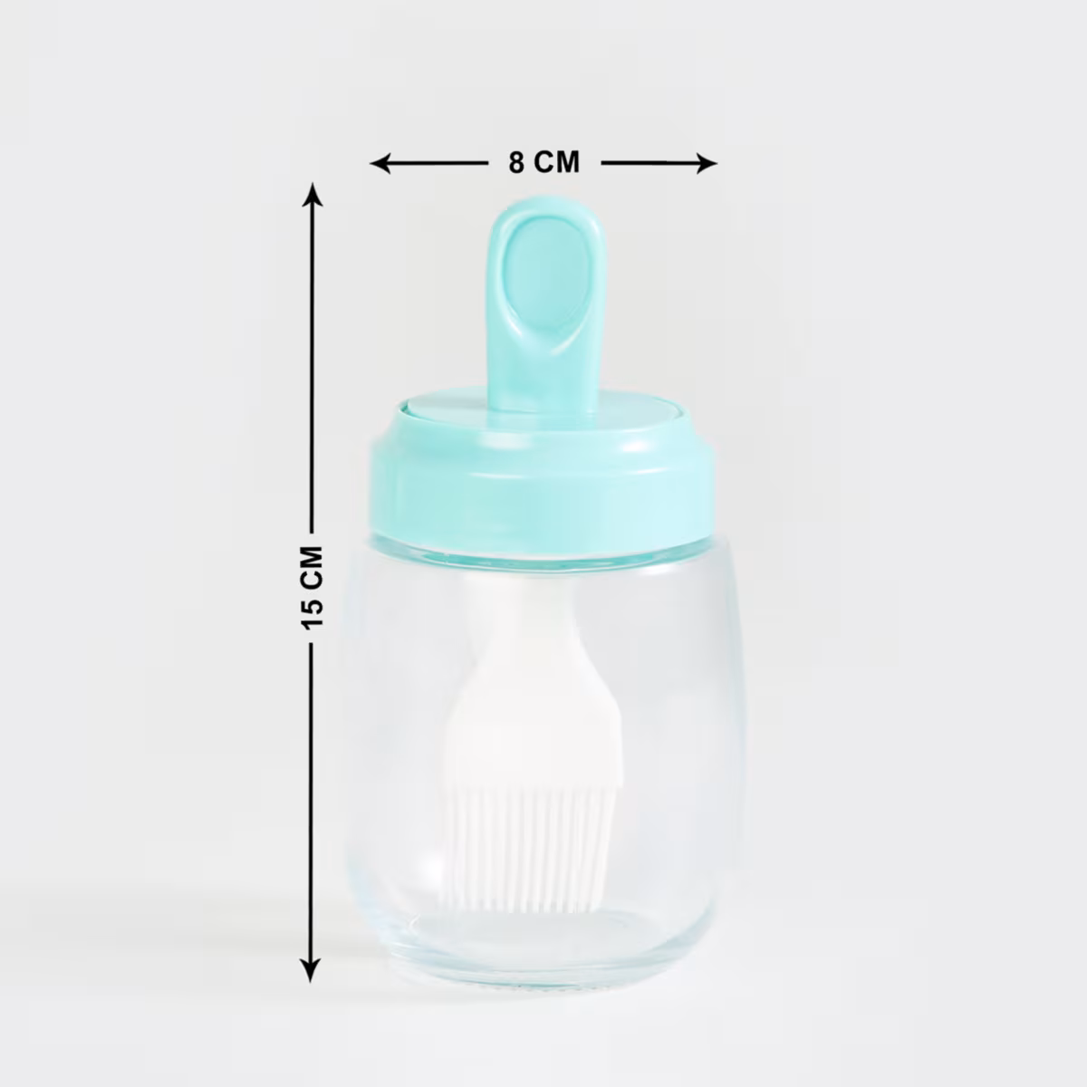 Pamolive Glass Oil Bottle with Drip Brush - 290ml in Transparent