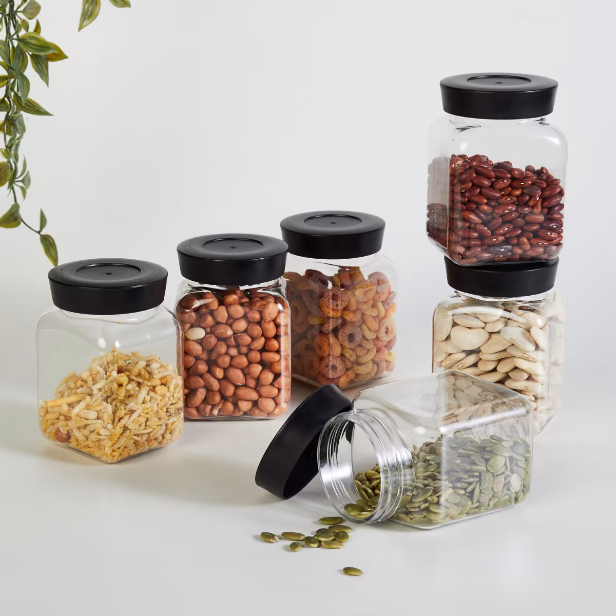 Corsica Essentials Set of 6 Storage Containers - 350ml in Transparent