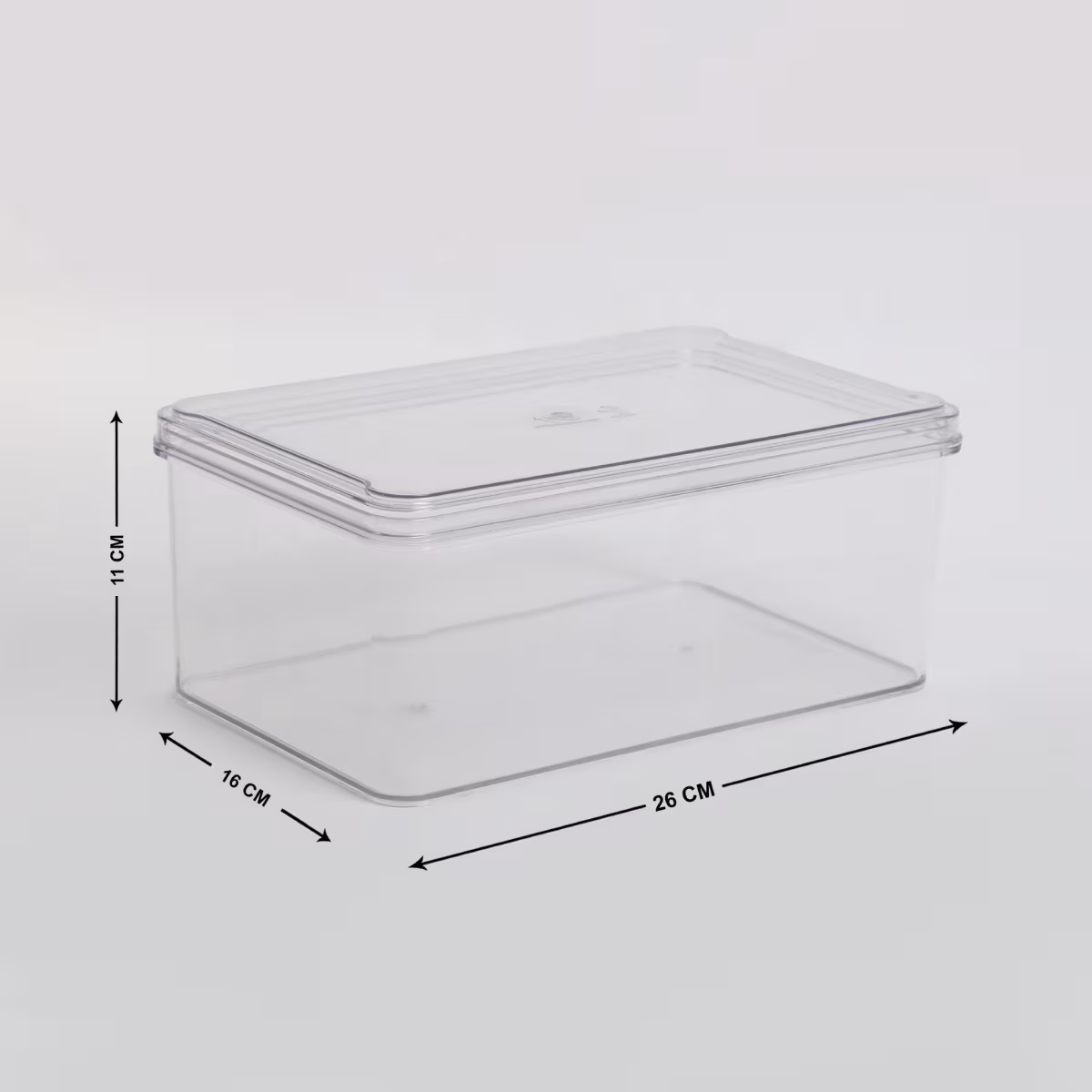 Orion Elfin Fridge Storage Box with Lid in Transparent