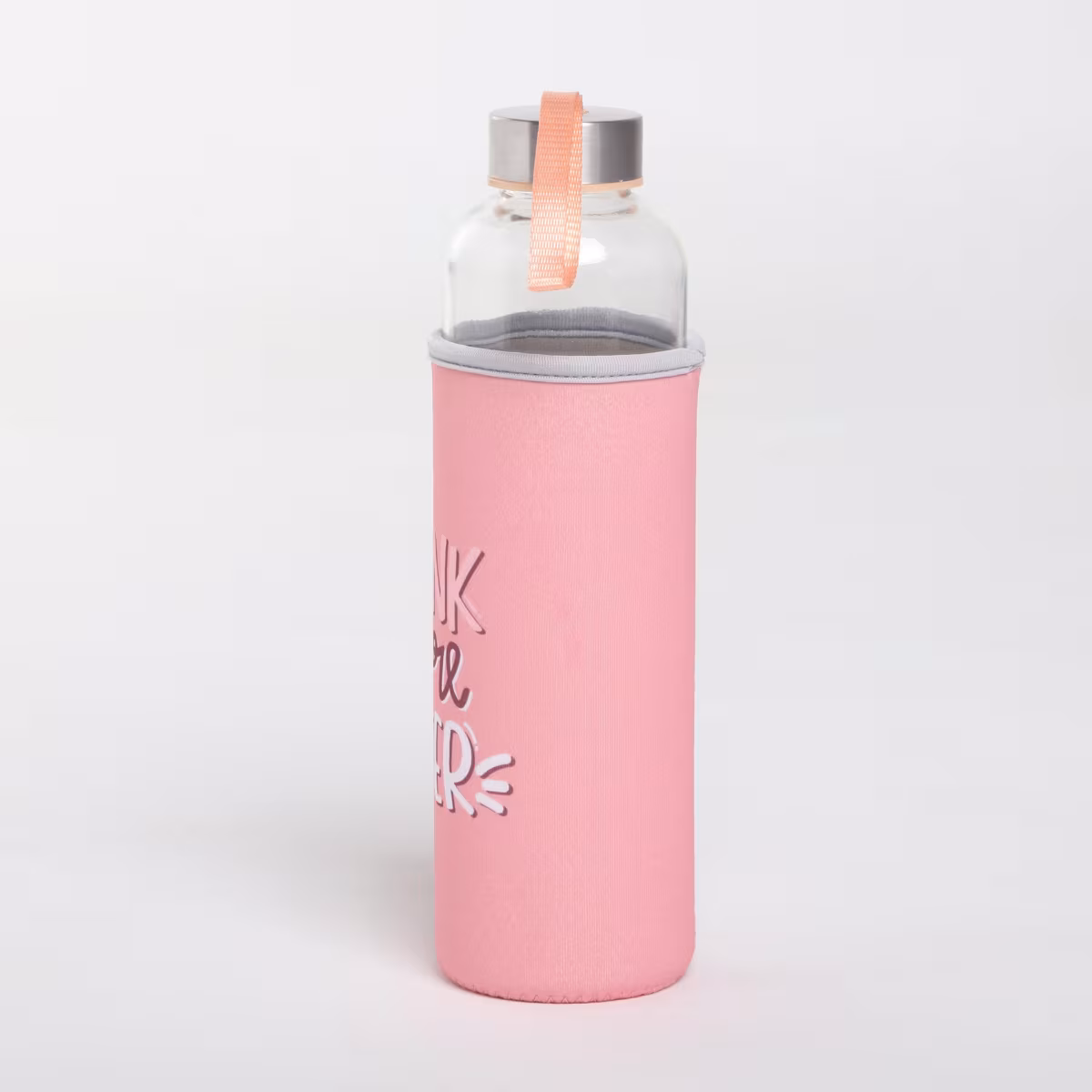 Pacific Favola Glass Water Bottle with Pouch - 600ml in Pink