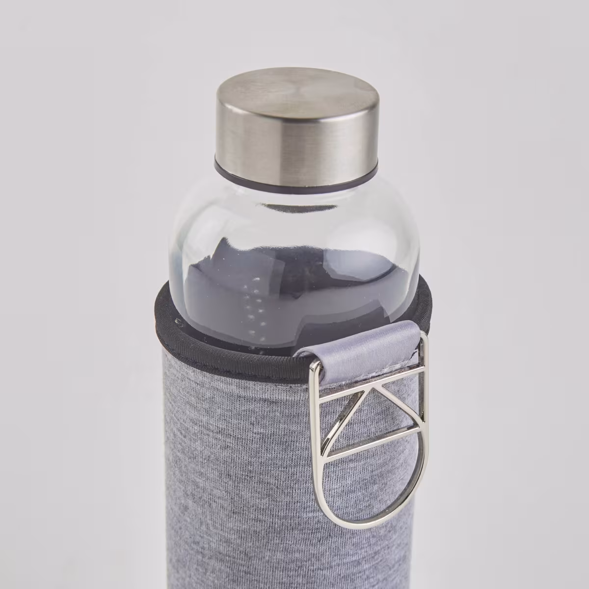 Pacific Favola Glass Water Bottle with Pouch - 600ml in Grey