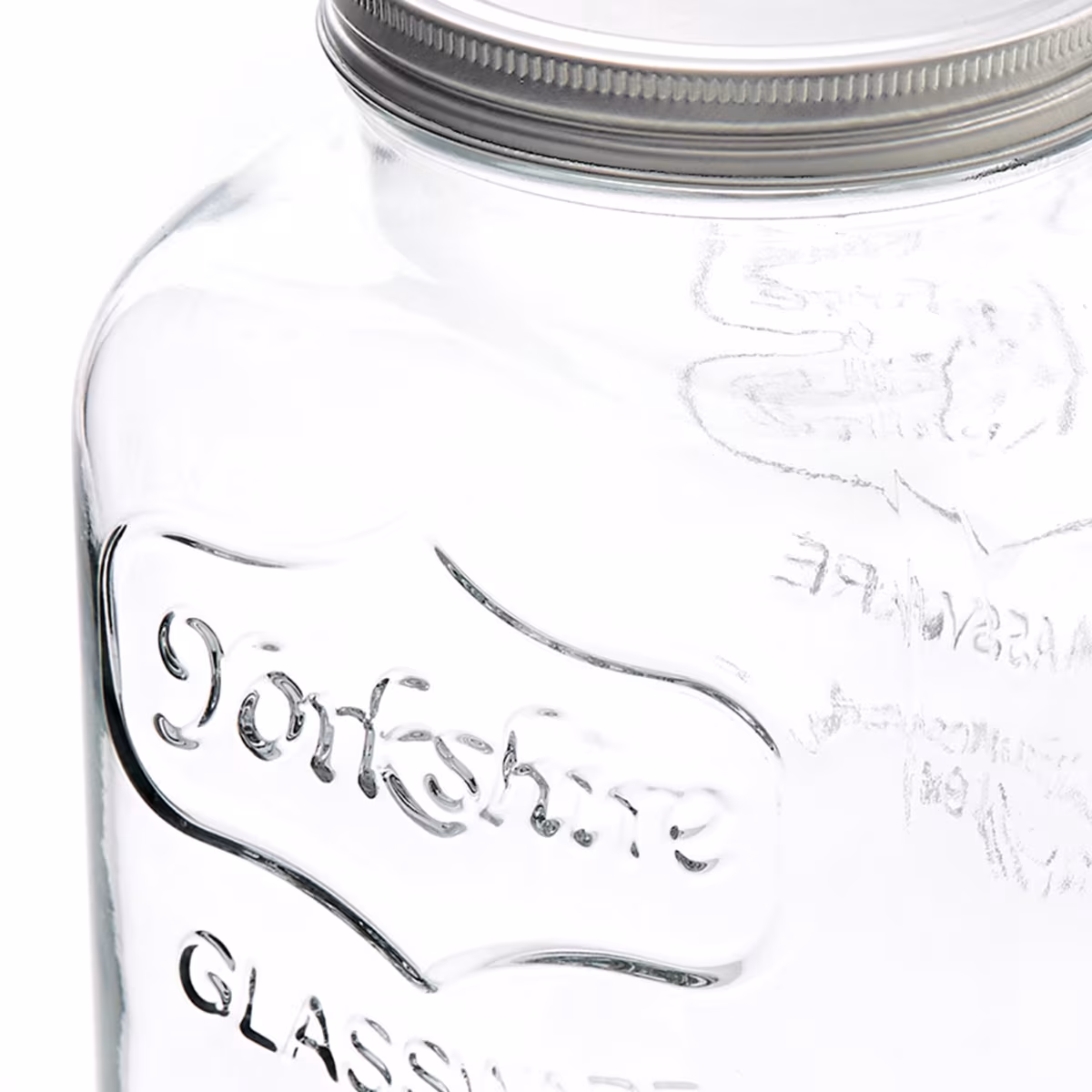 Infinity Cuba Glass Dispenser With Lid - 4L in Transparent