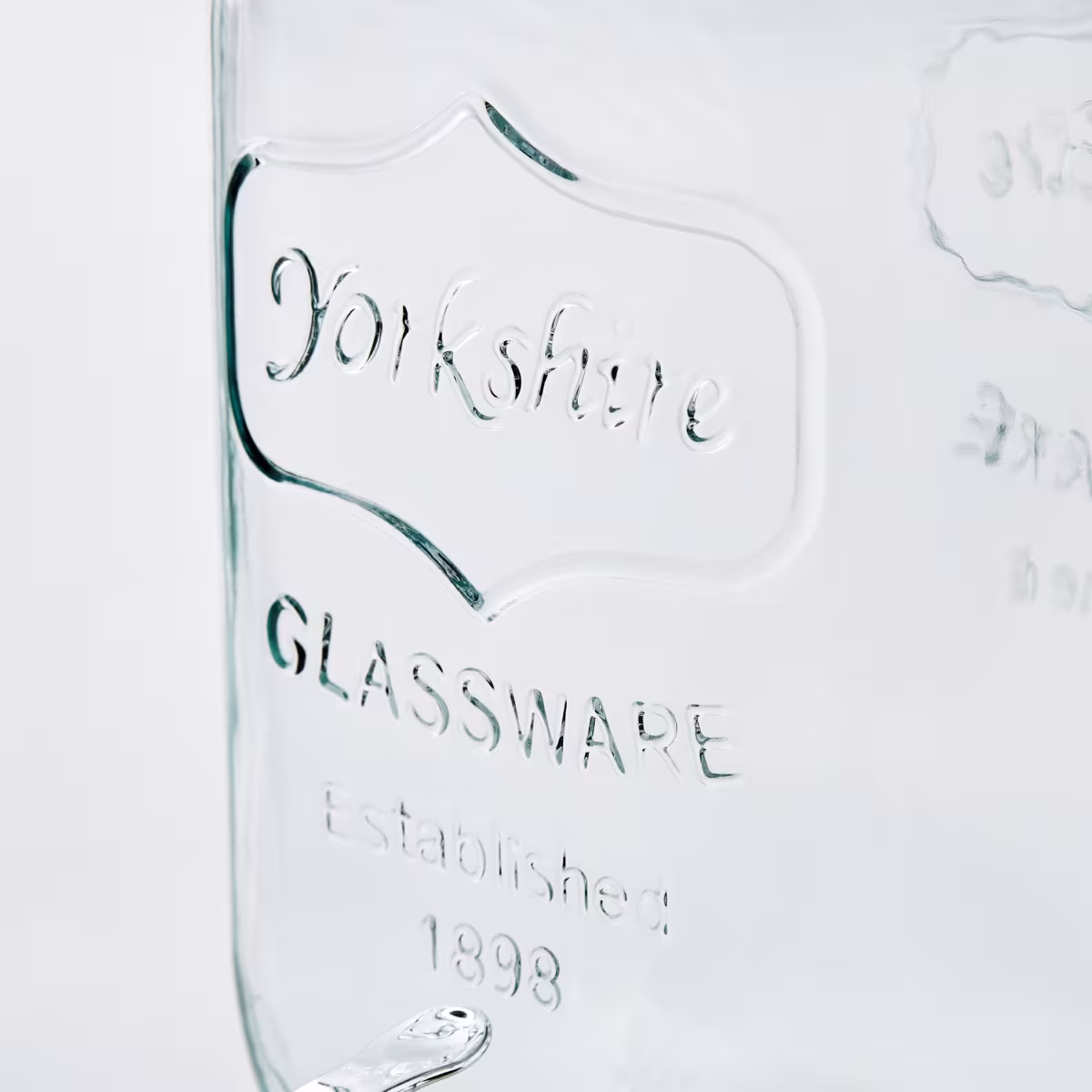 Infinity Cuba Glass Dispenser with Lid - 8L in Transparent