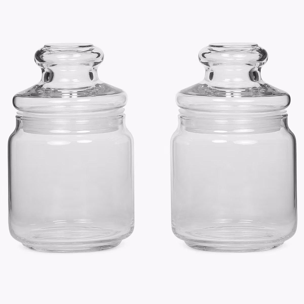 OCEAN Set of 2 Glass Pop Jars - 500ml in Transparent